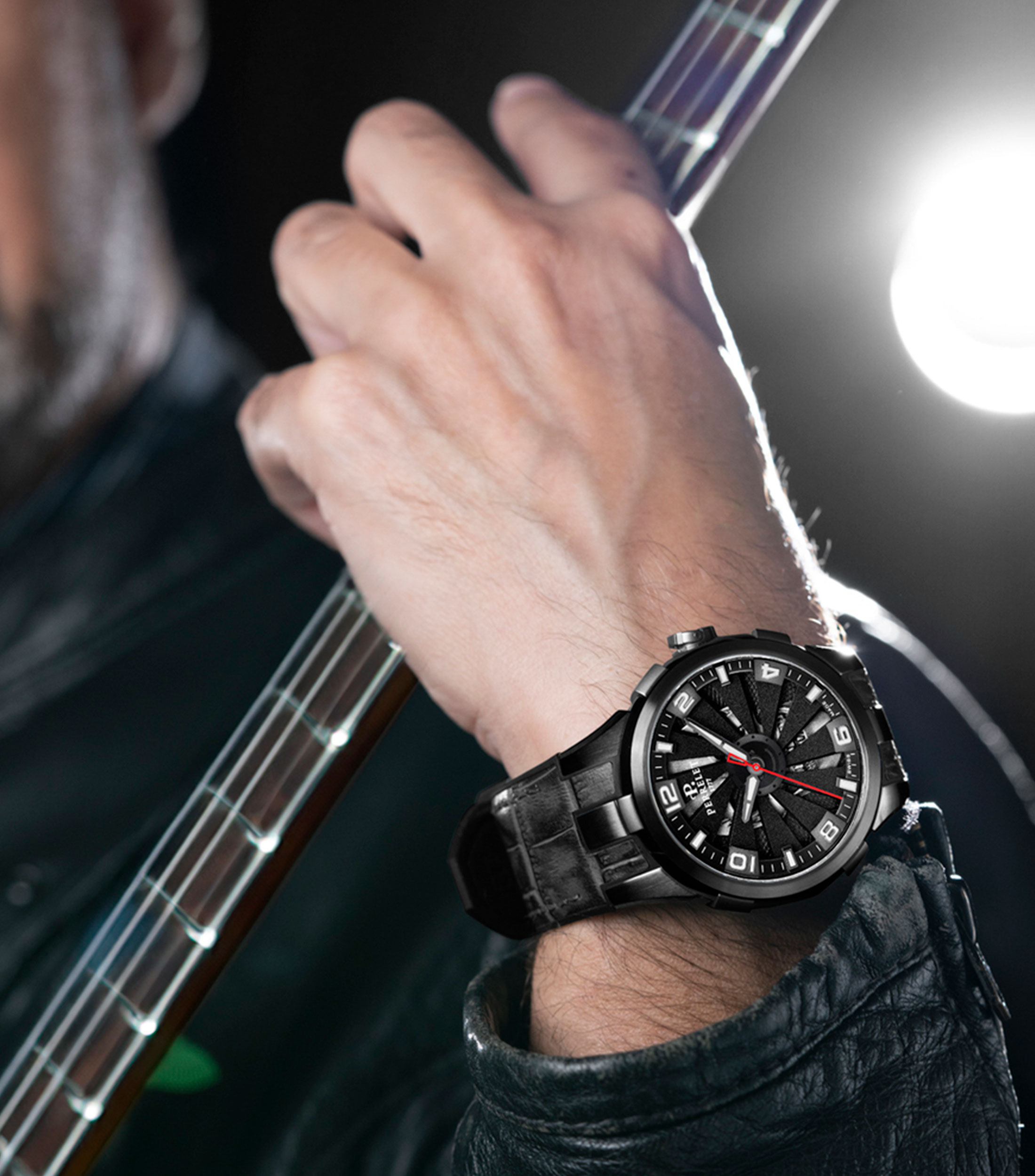 Reloj Turbine Skull para Hombre Casual Negro