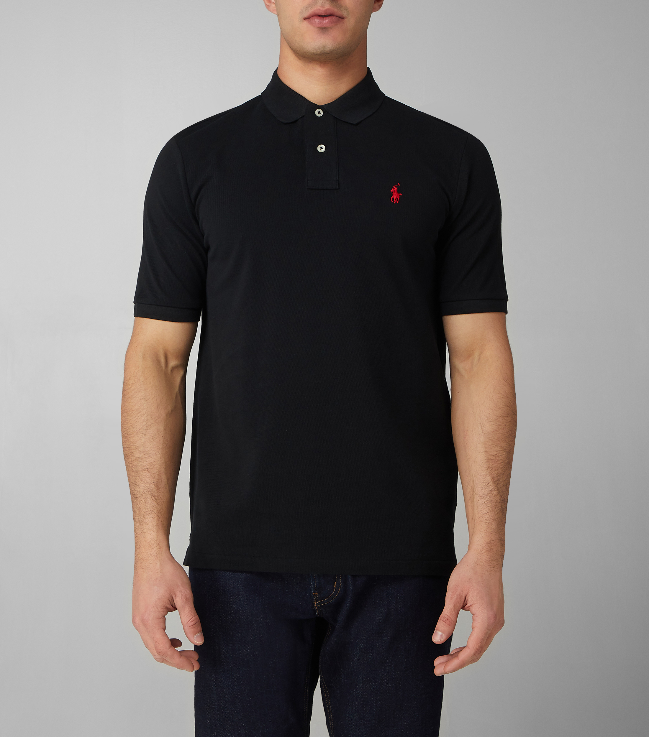 Polo Ralph Lauren: Playera Tipo Polo Negra Manga Corta Hombre | El