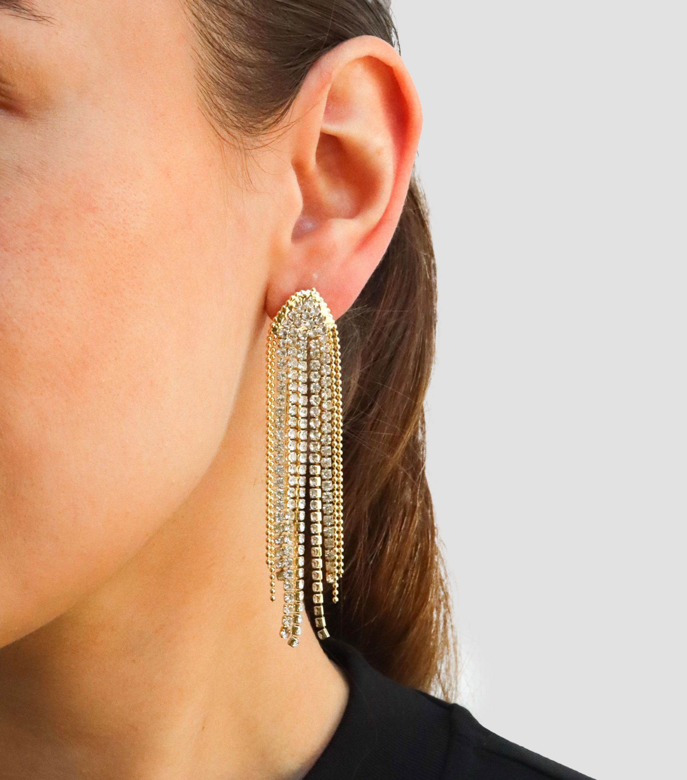 Aretes con cristales Mujer