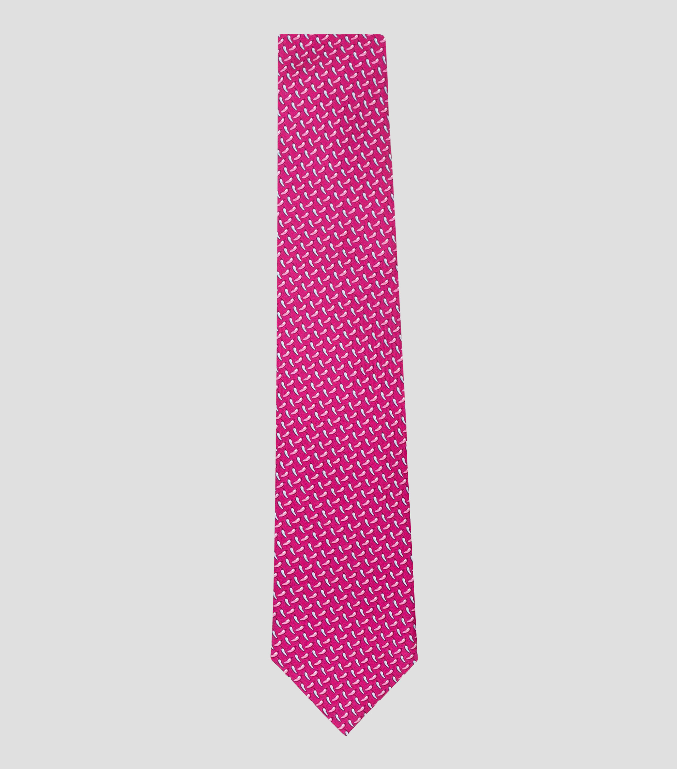Corbata ancha de seda con estampado Chiles de México