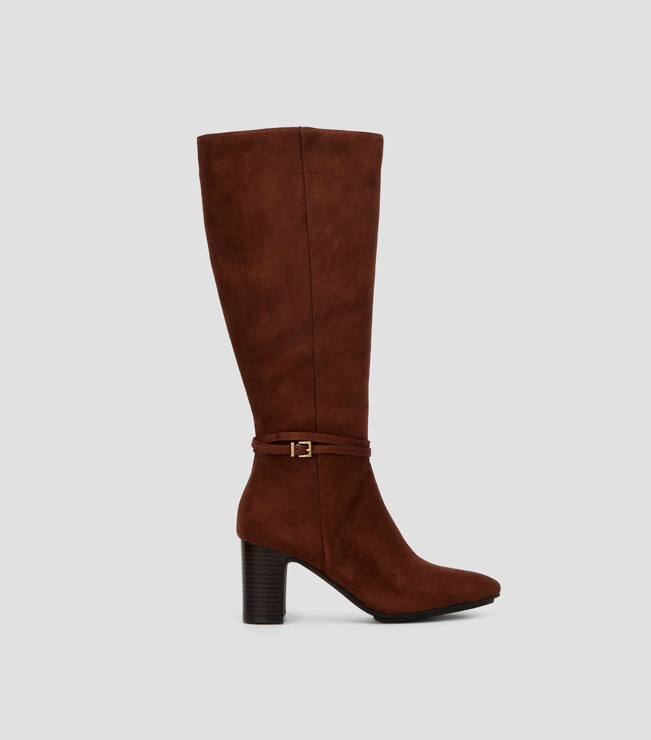 Botas largas con tacón ancho de 7 cm Mujer