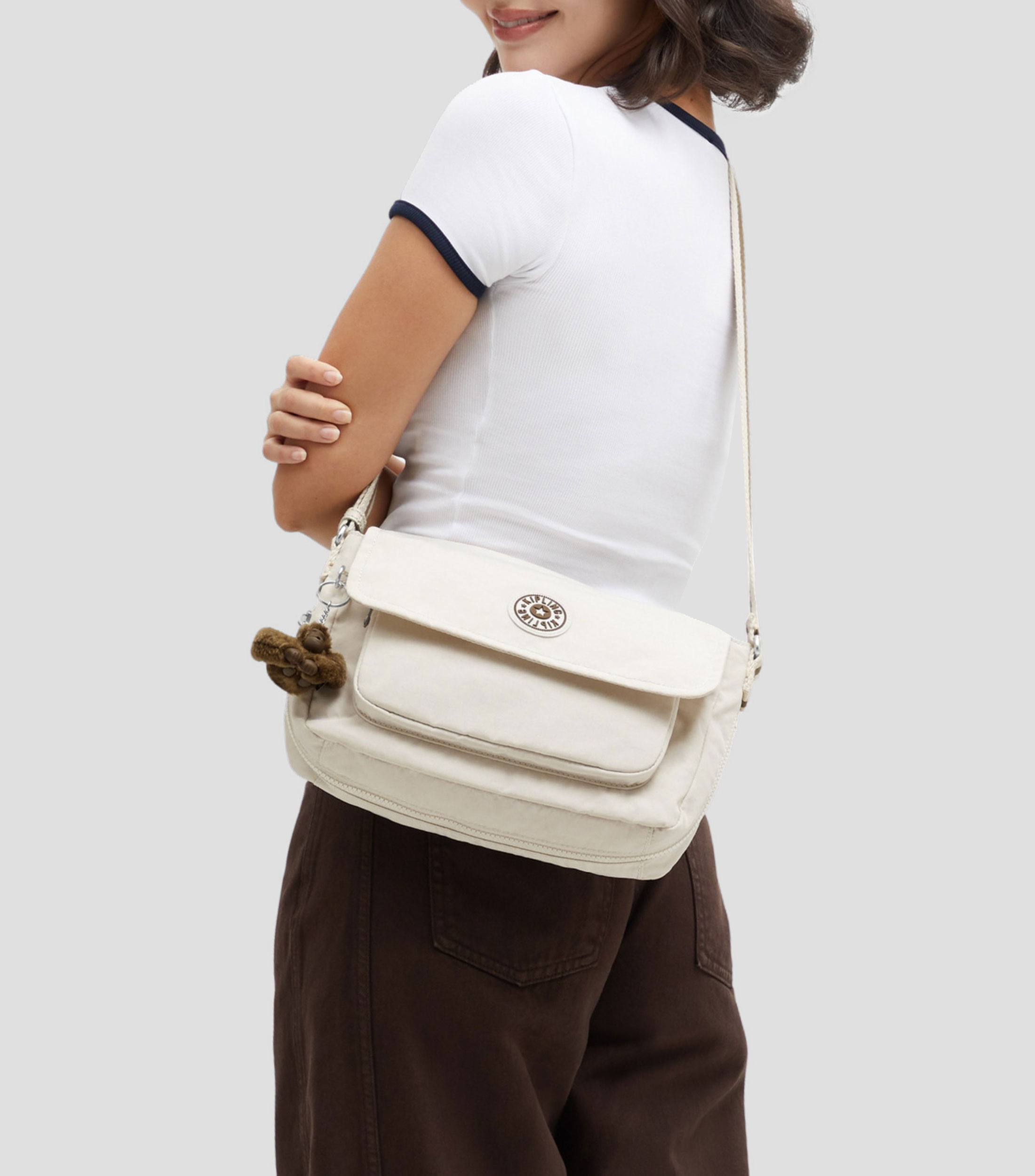 Bolsa crossbody beige Dalma lisa Mujer
