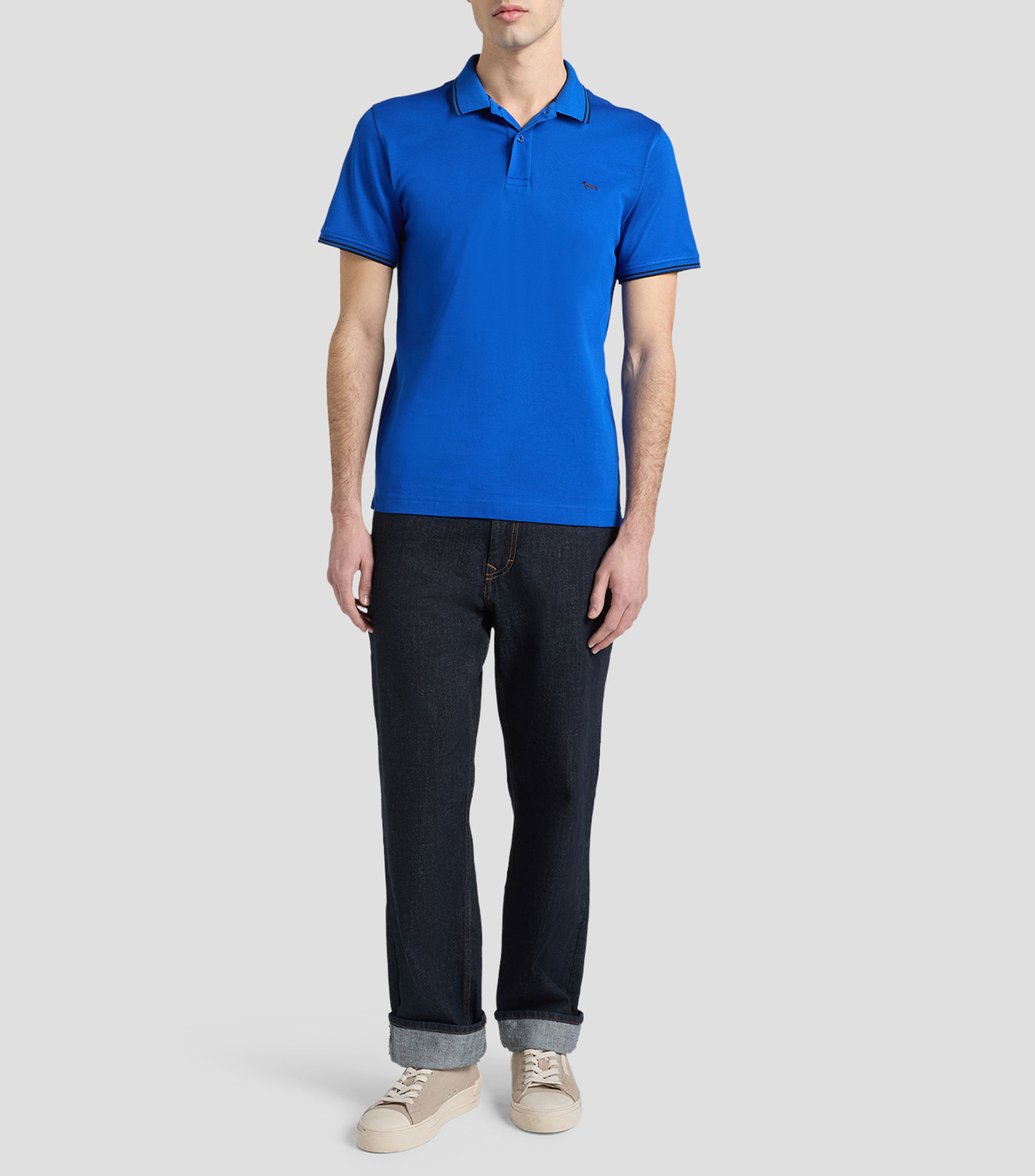 Playera polo manga corta lisa Hombre