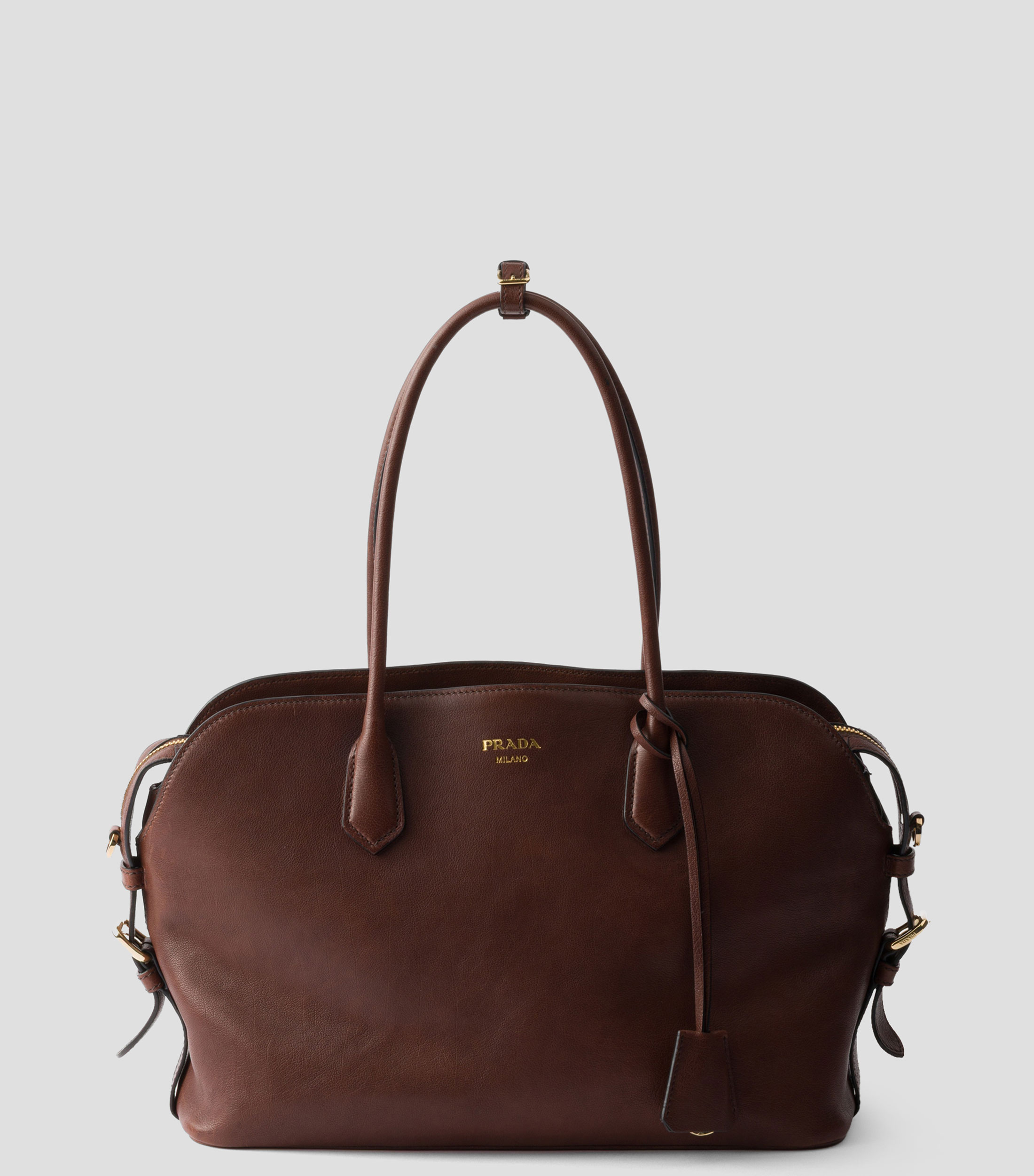 Bolsa Tote Café en Piel, Mujer