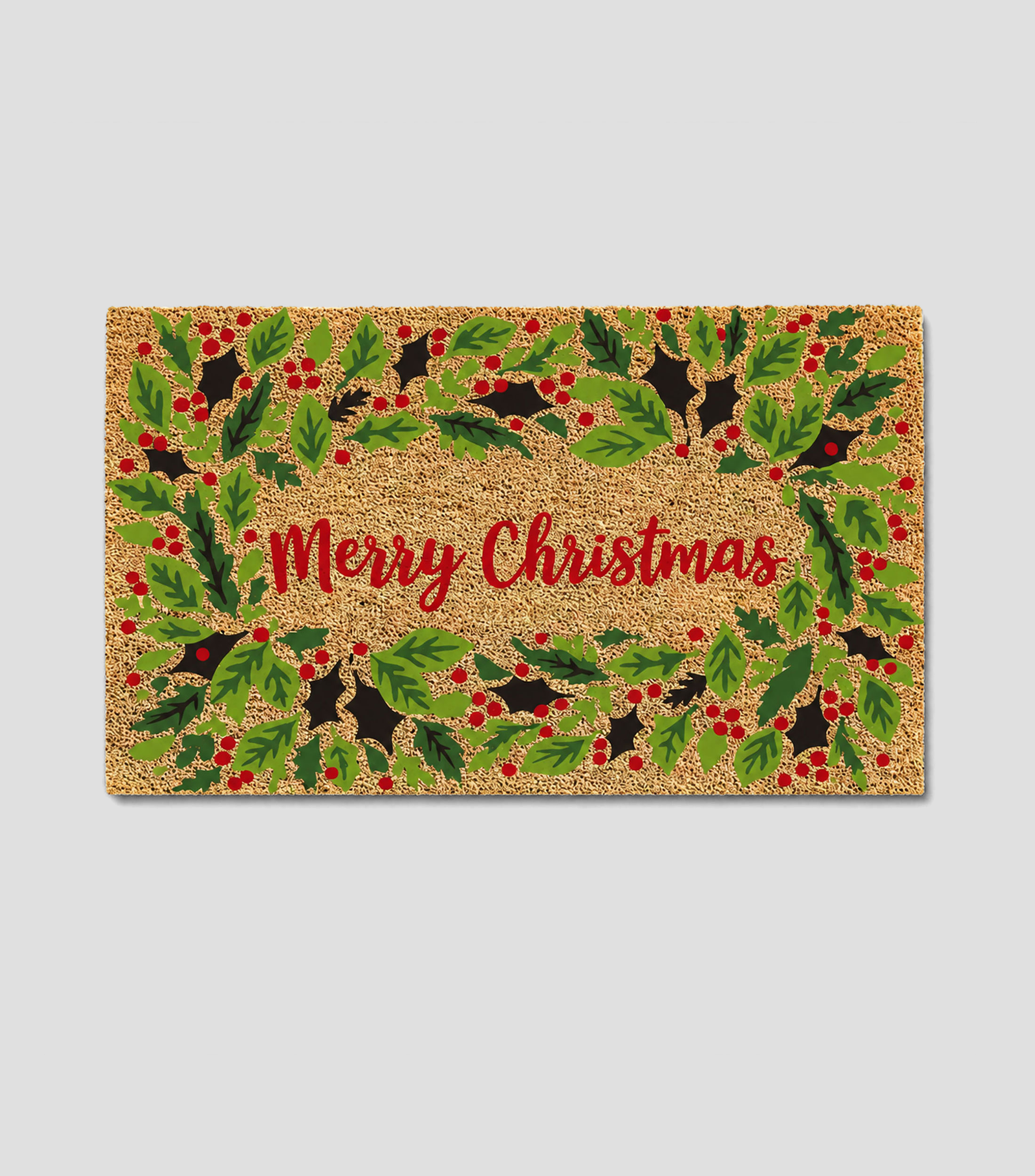 Tapete decorativo Merry Christmas en material sintético 45 x 75 cm