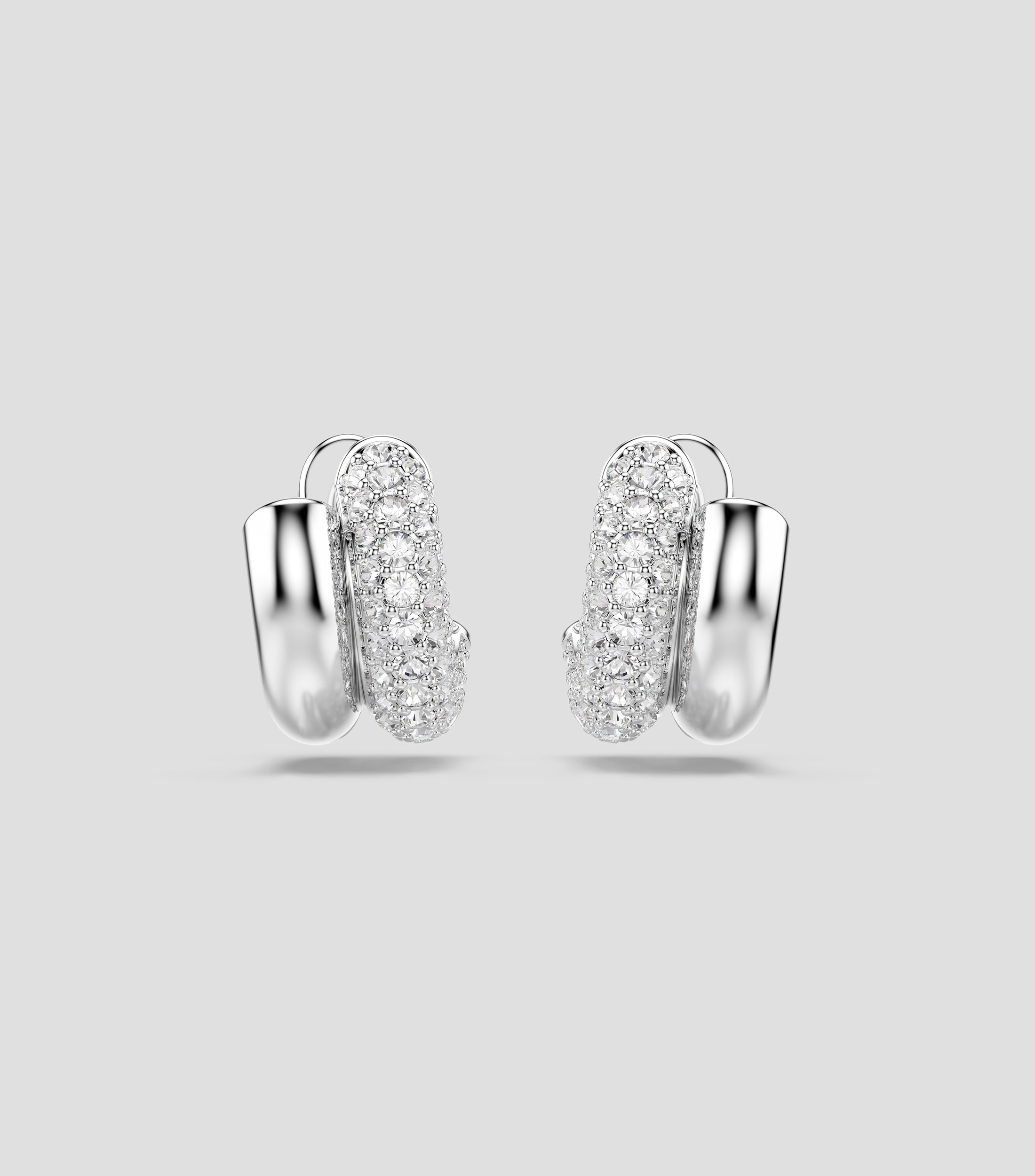 Pendientes Dextera Mini Hoop con cristal Swarovski Mujer