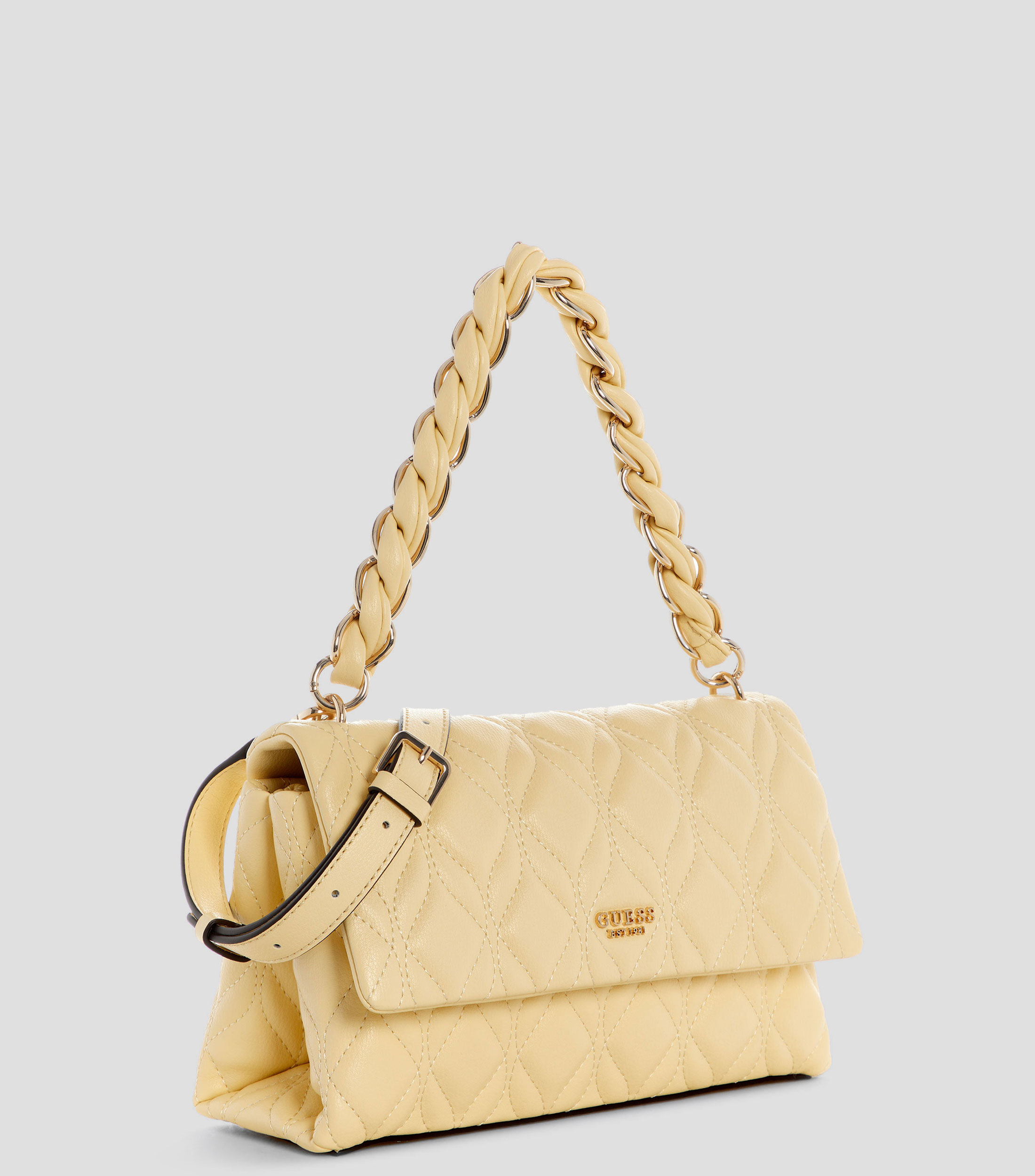 Bolsa crossbody amarillo Maxine Flap lisa Mujer