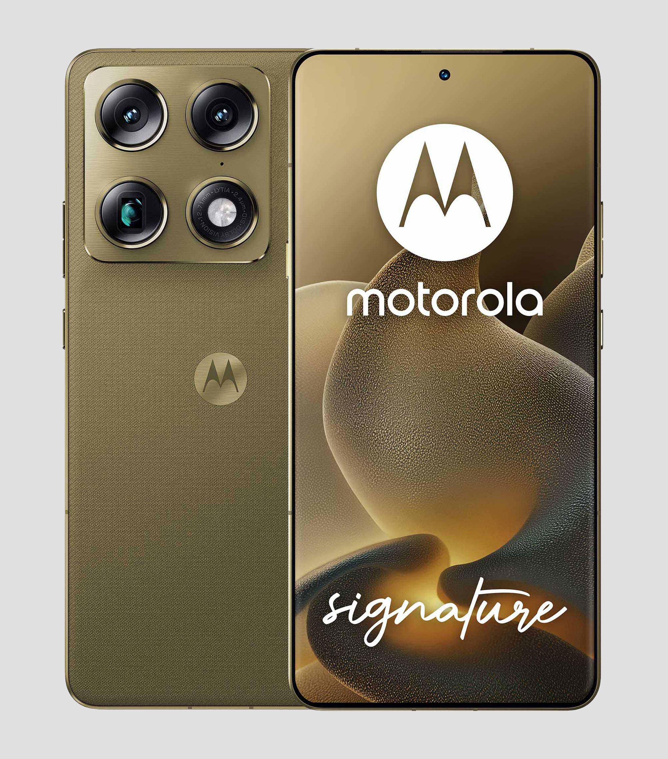 Celular Moto Signature 1 TB, 16 GB RAM olivo, desbloqueado