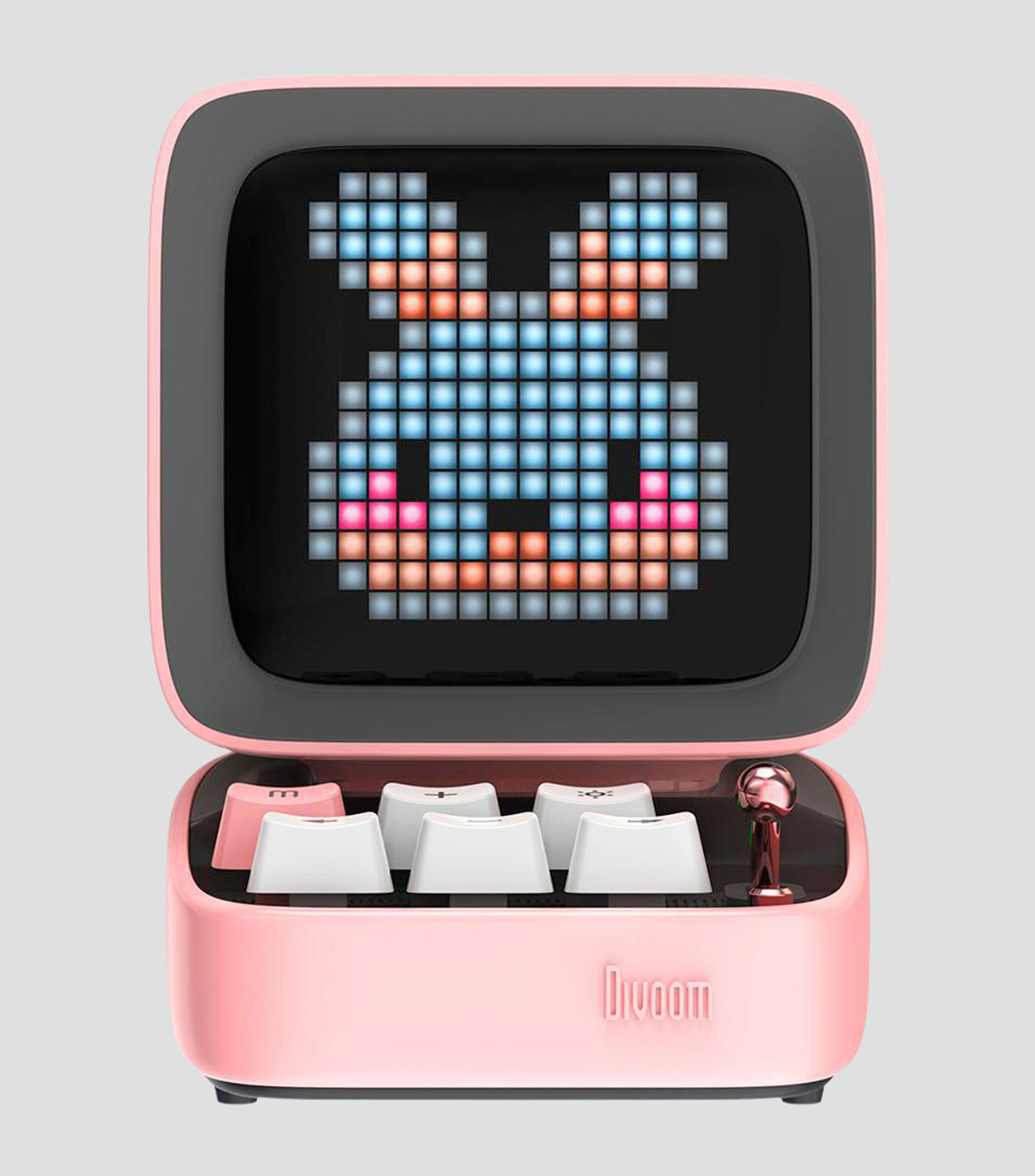 Bocina Portátil Inalámbrica Bluetooth Retro con micrófono de Karaoke Rosa