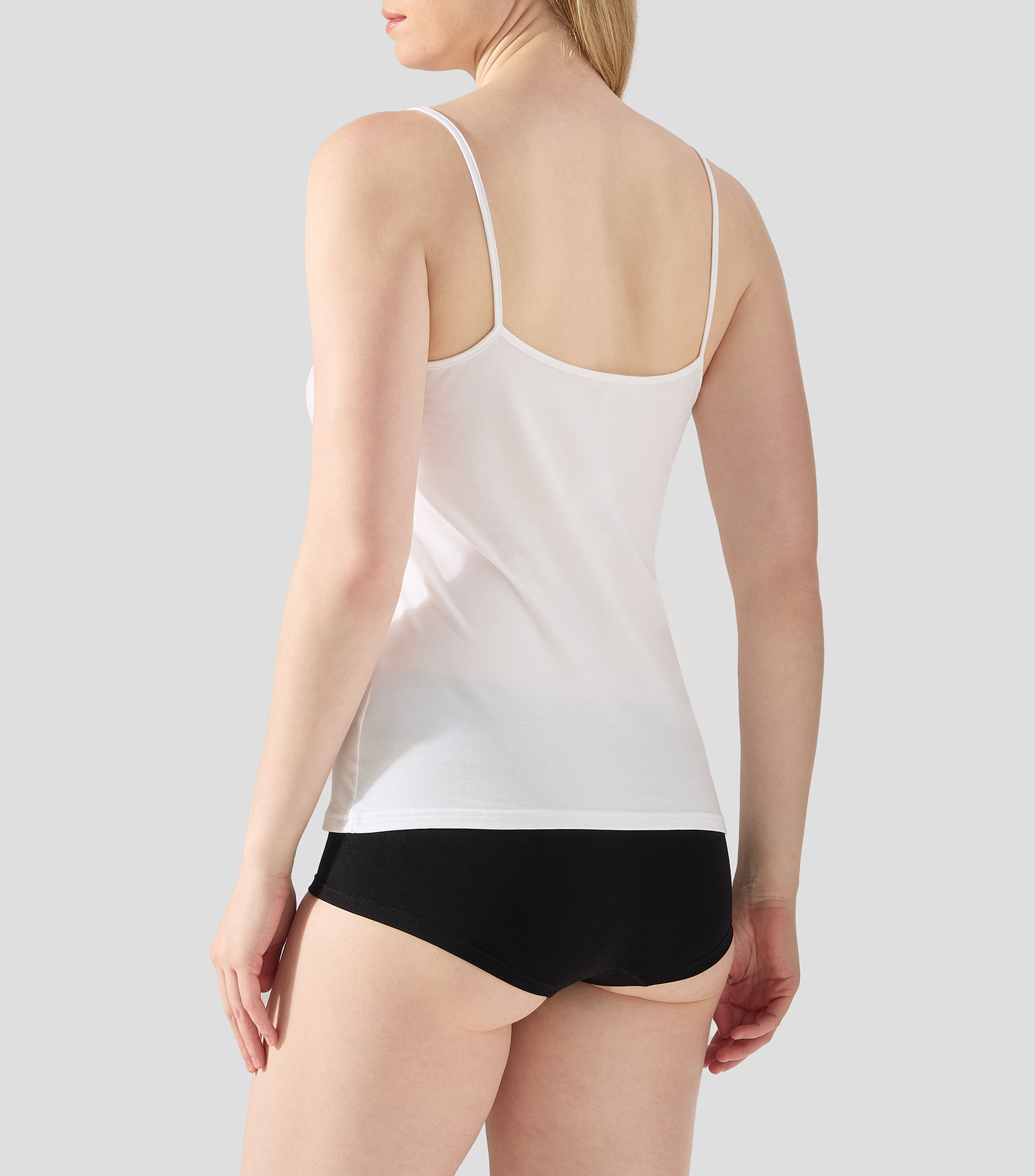Playera de cuello V sin mangas lisa Mujer
