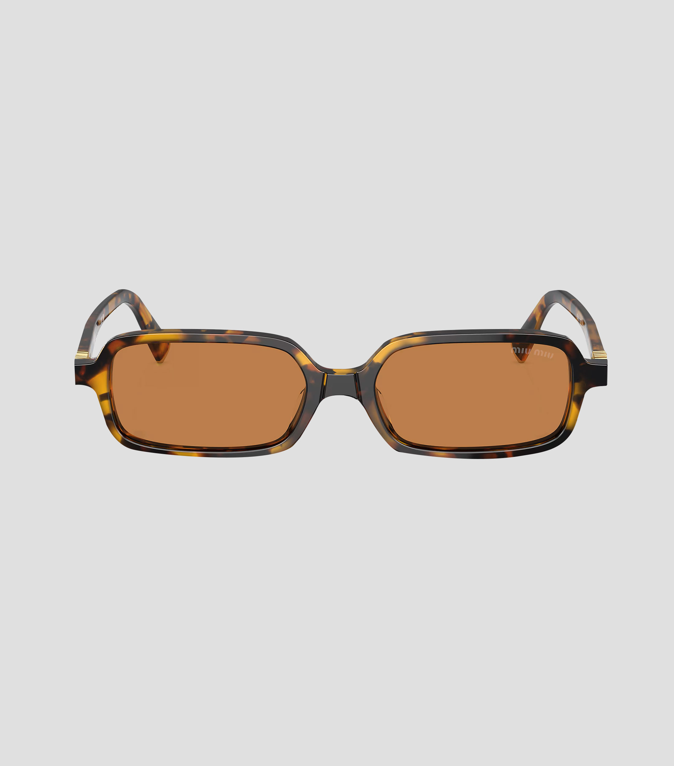 Lentes de sol rectangulares carey Unisex