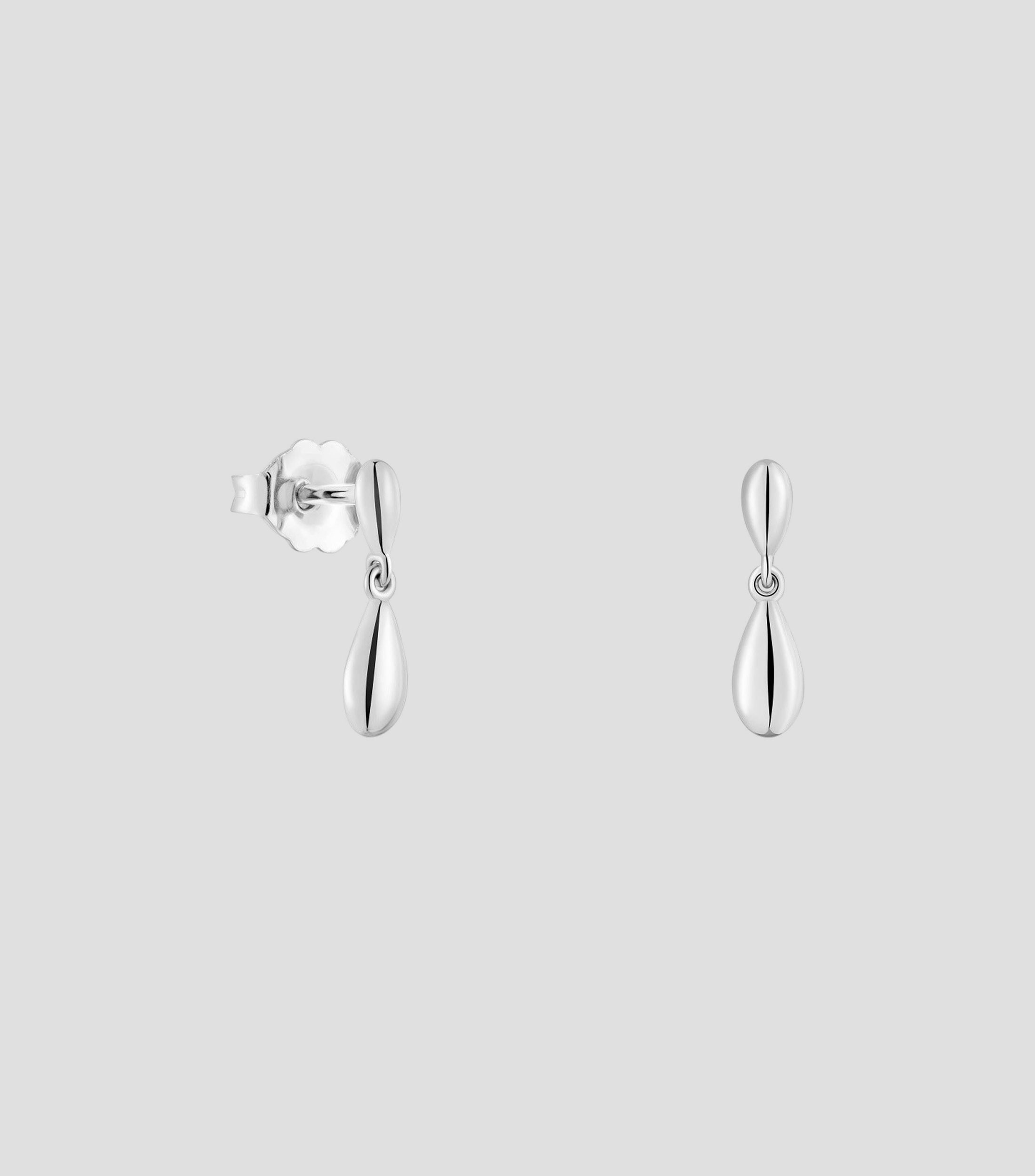 Aretes en plata en forma de lagrima Motivos Mujer