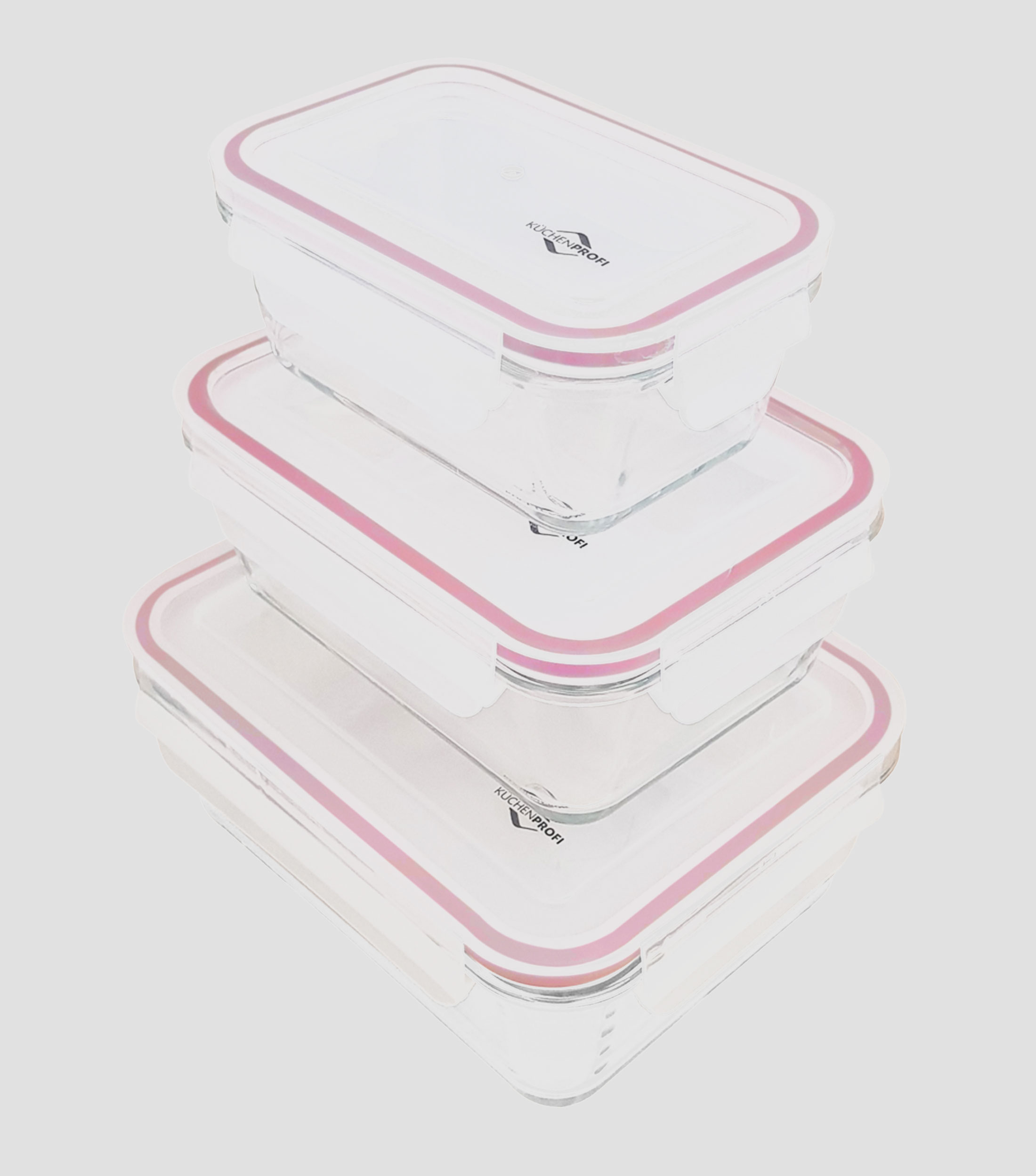 Set 3 Contenedores para Alimento Transparente