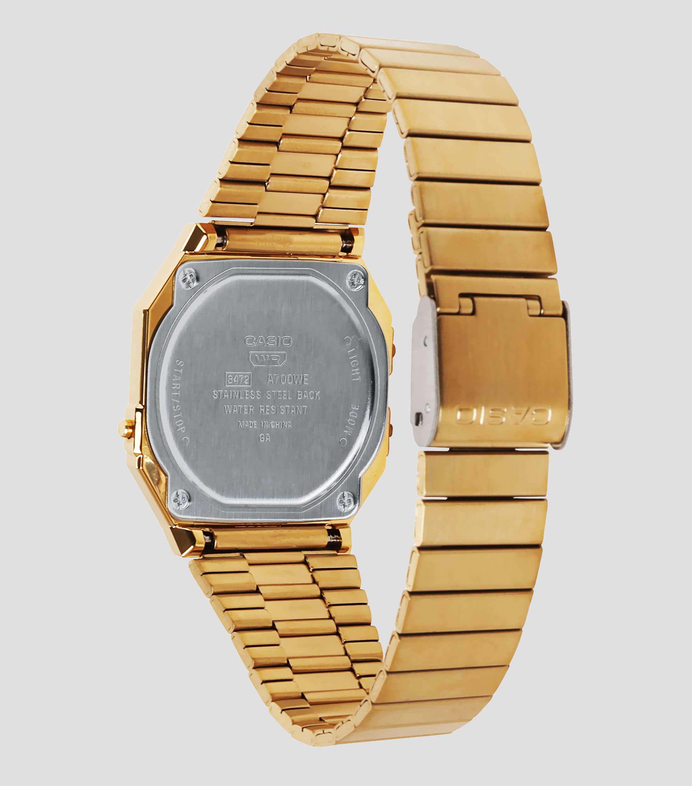 Reloj Digital Unisex Vintage Digital Casual Dorado