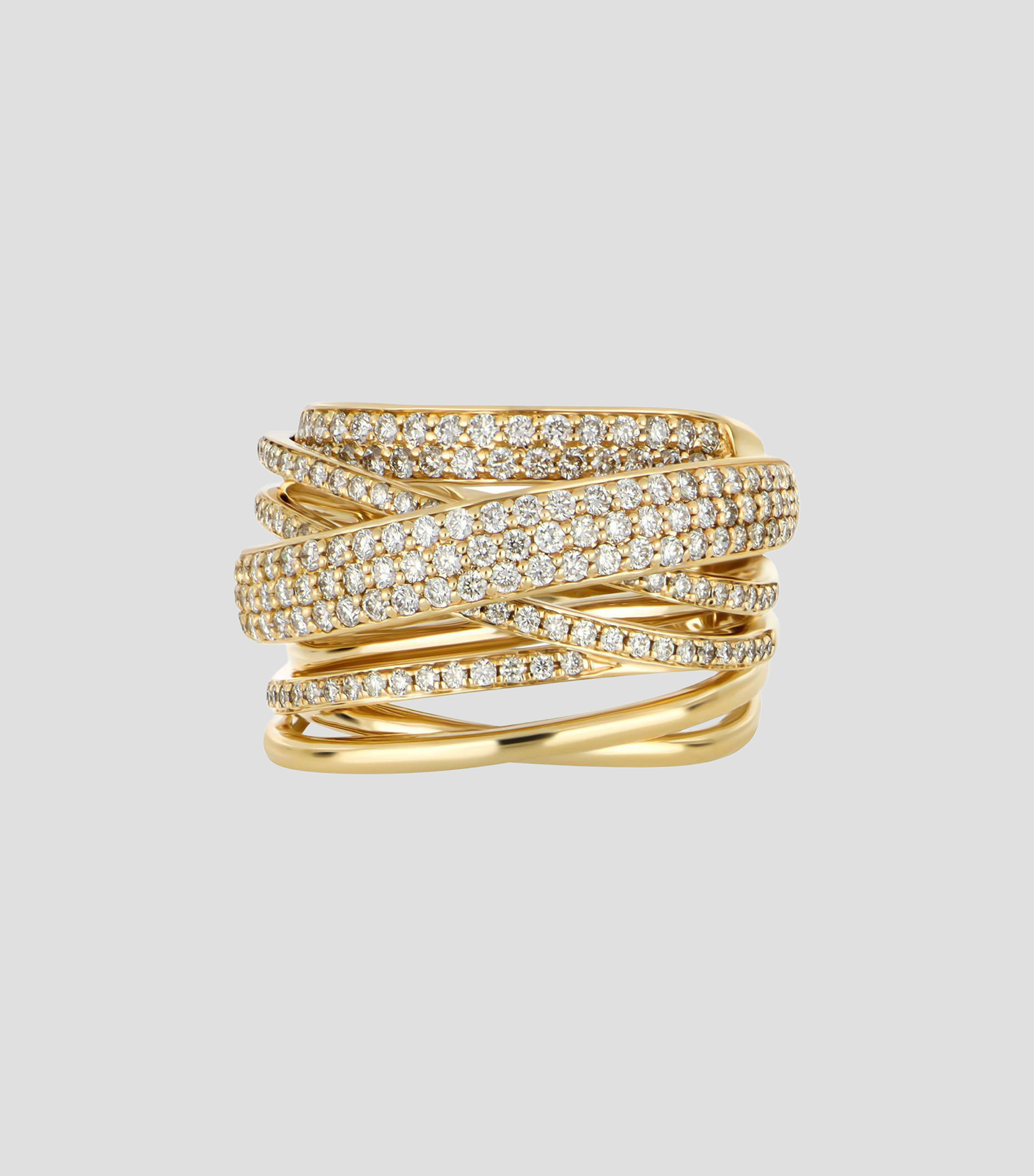 Anillo en Oro amarillo con Diamante Mujer