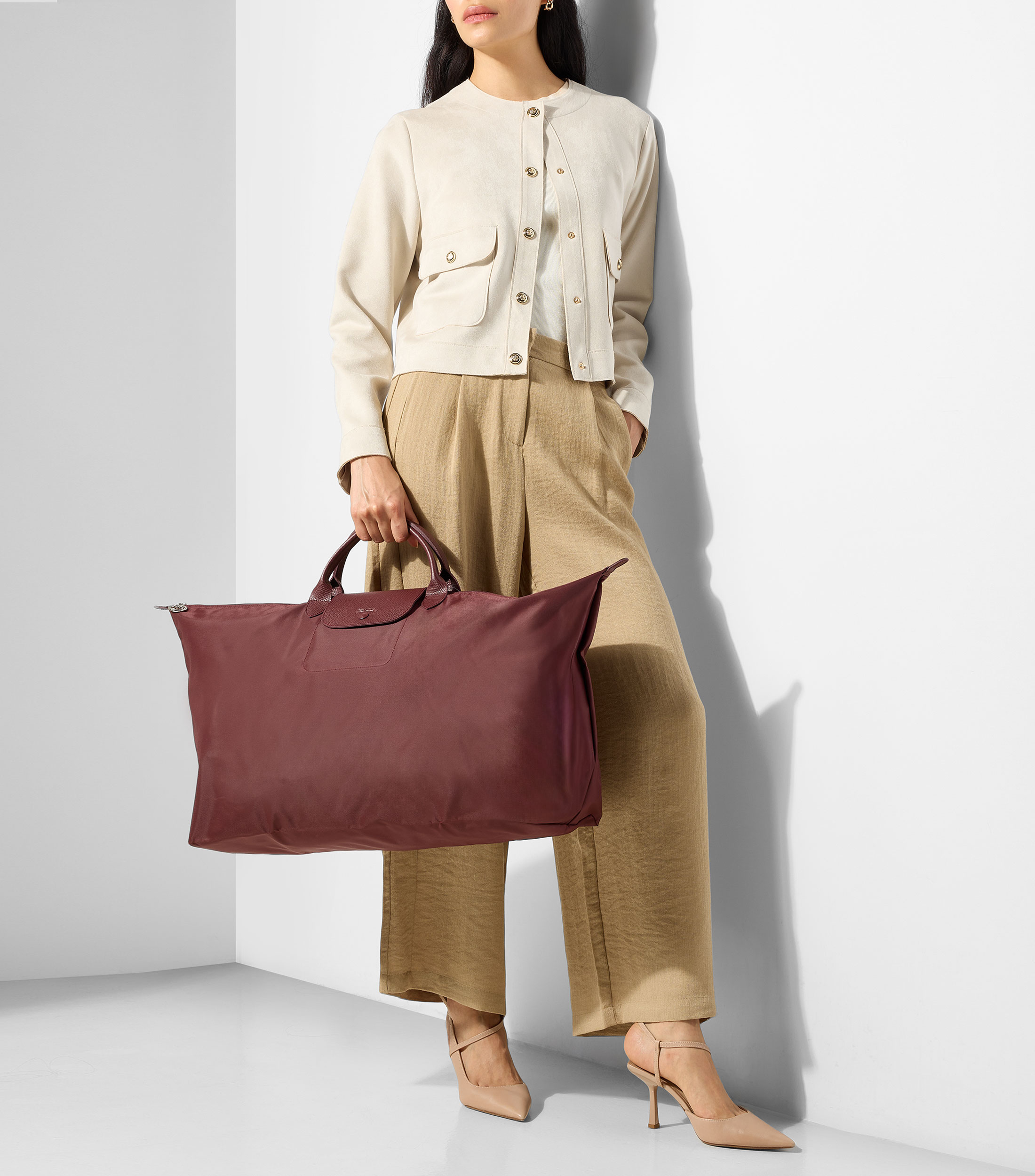 Bolsa de viaje lisa Mujer