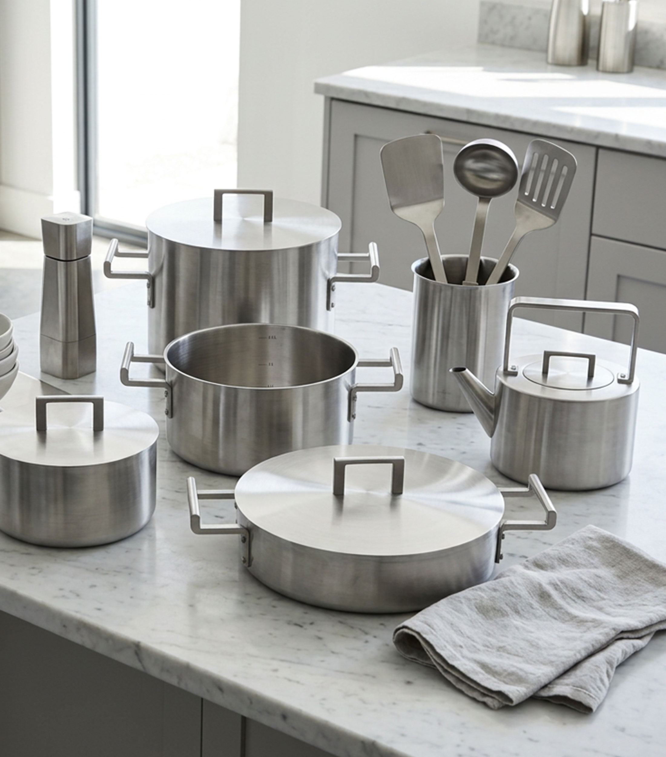 Batería de cocina en acero inoxidable Convivio 7 piezas