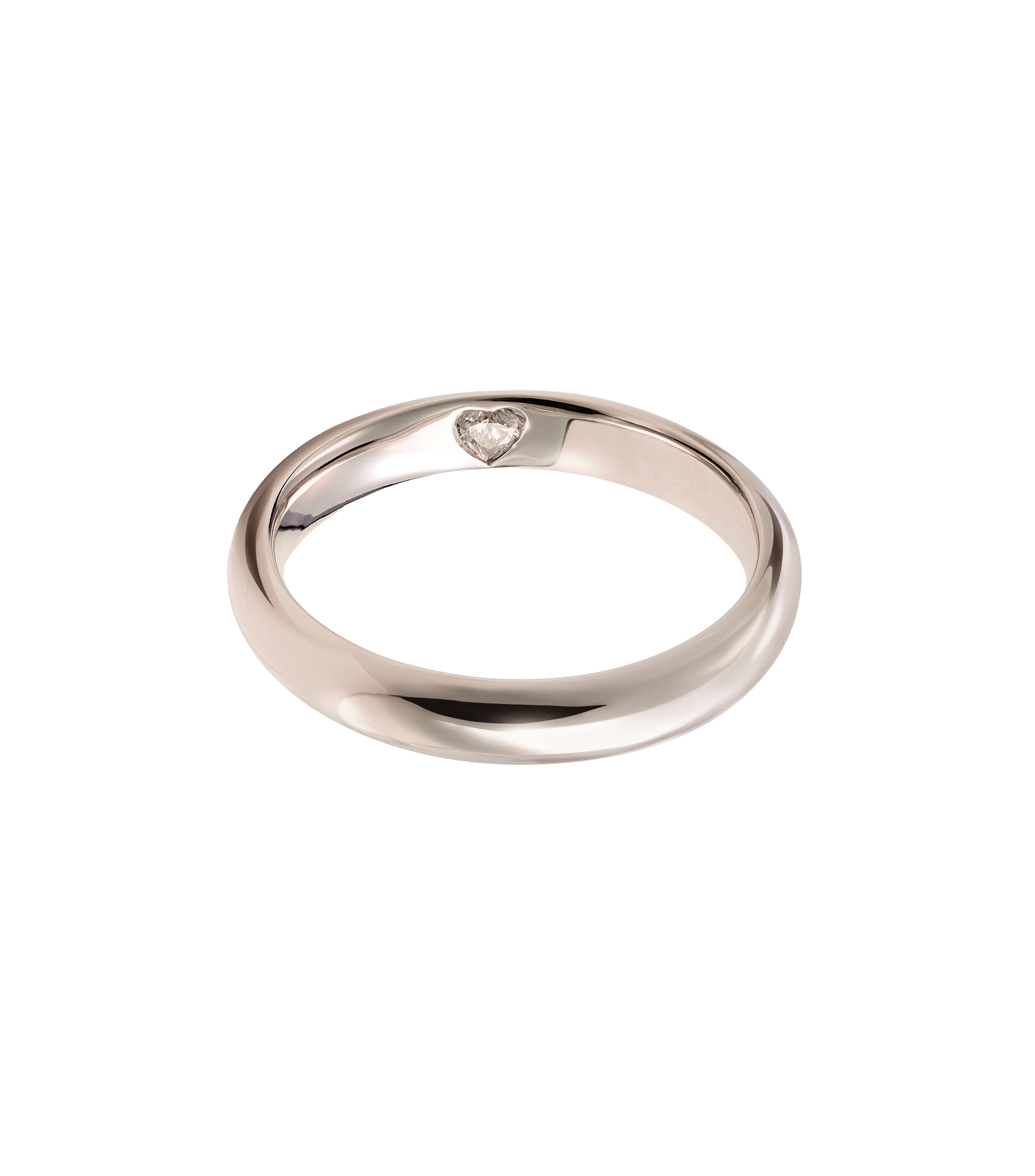 CARISSIMA Anillo De Oro Blanco De 9 Quilates Con Corte De Diamante De 5