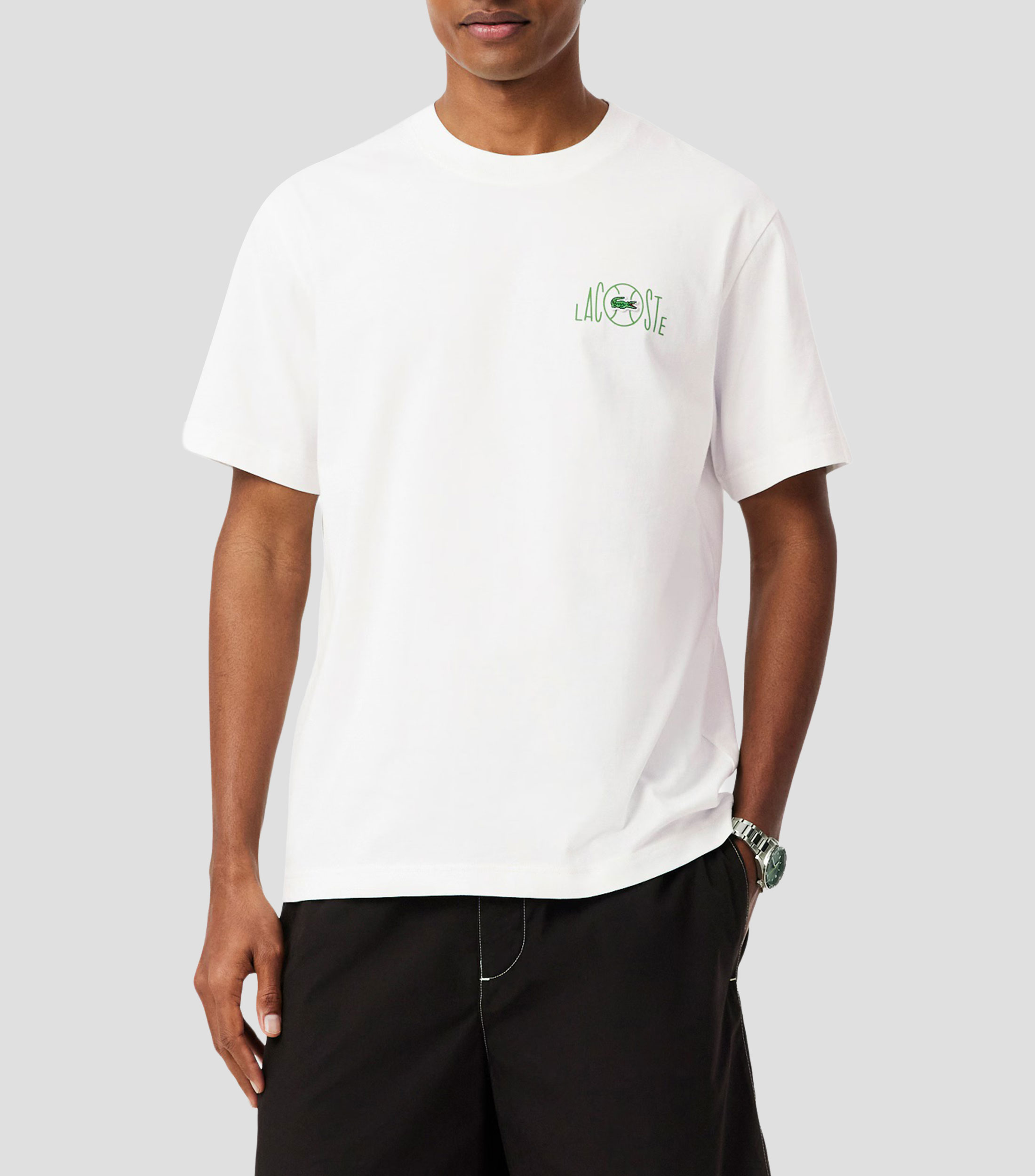 Playera cuello redondo manga corta estampada Hombre
