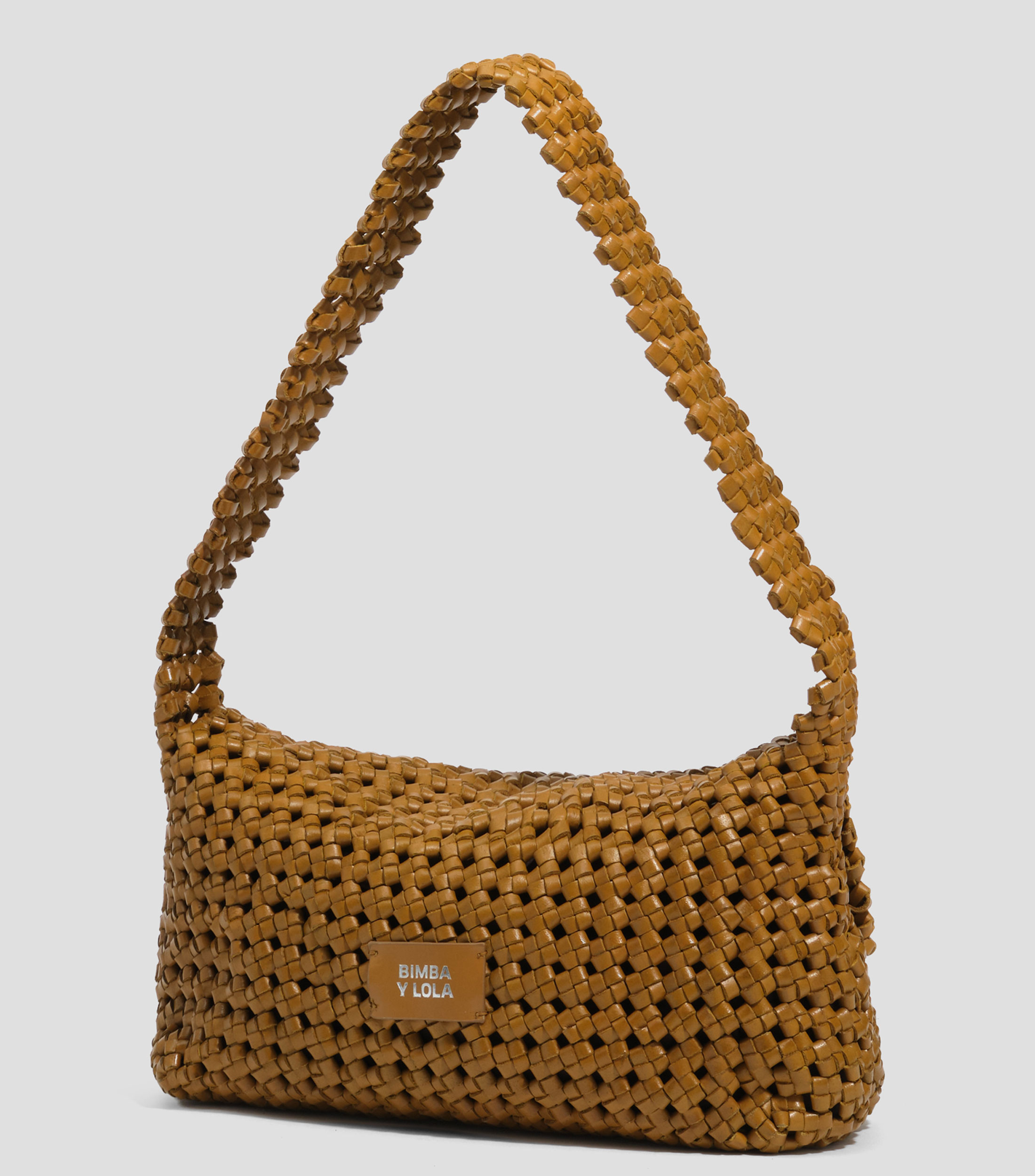 Bolsa hobo lisa con detalle trenzado Mujer