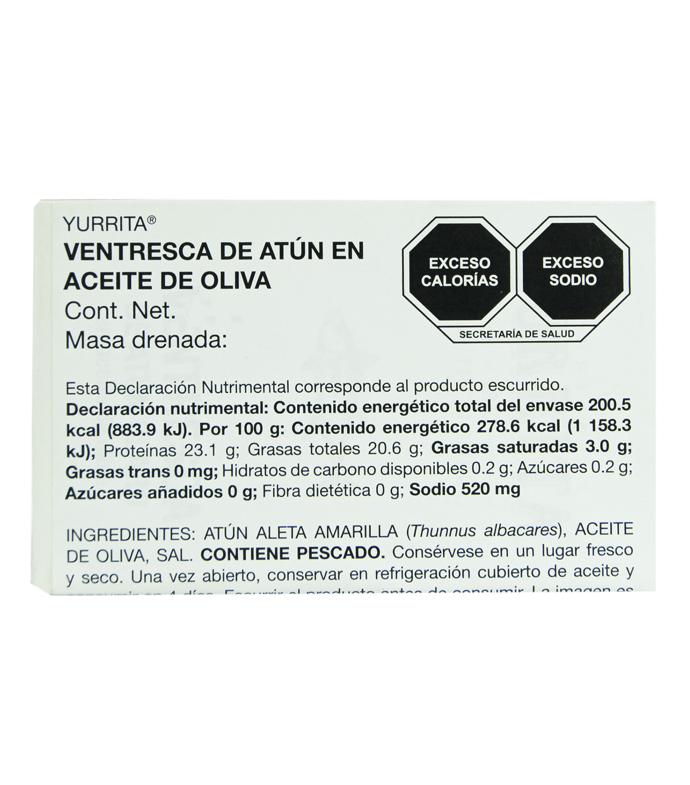 Ventresca de atun claro en aceite de oliva, 111 g