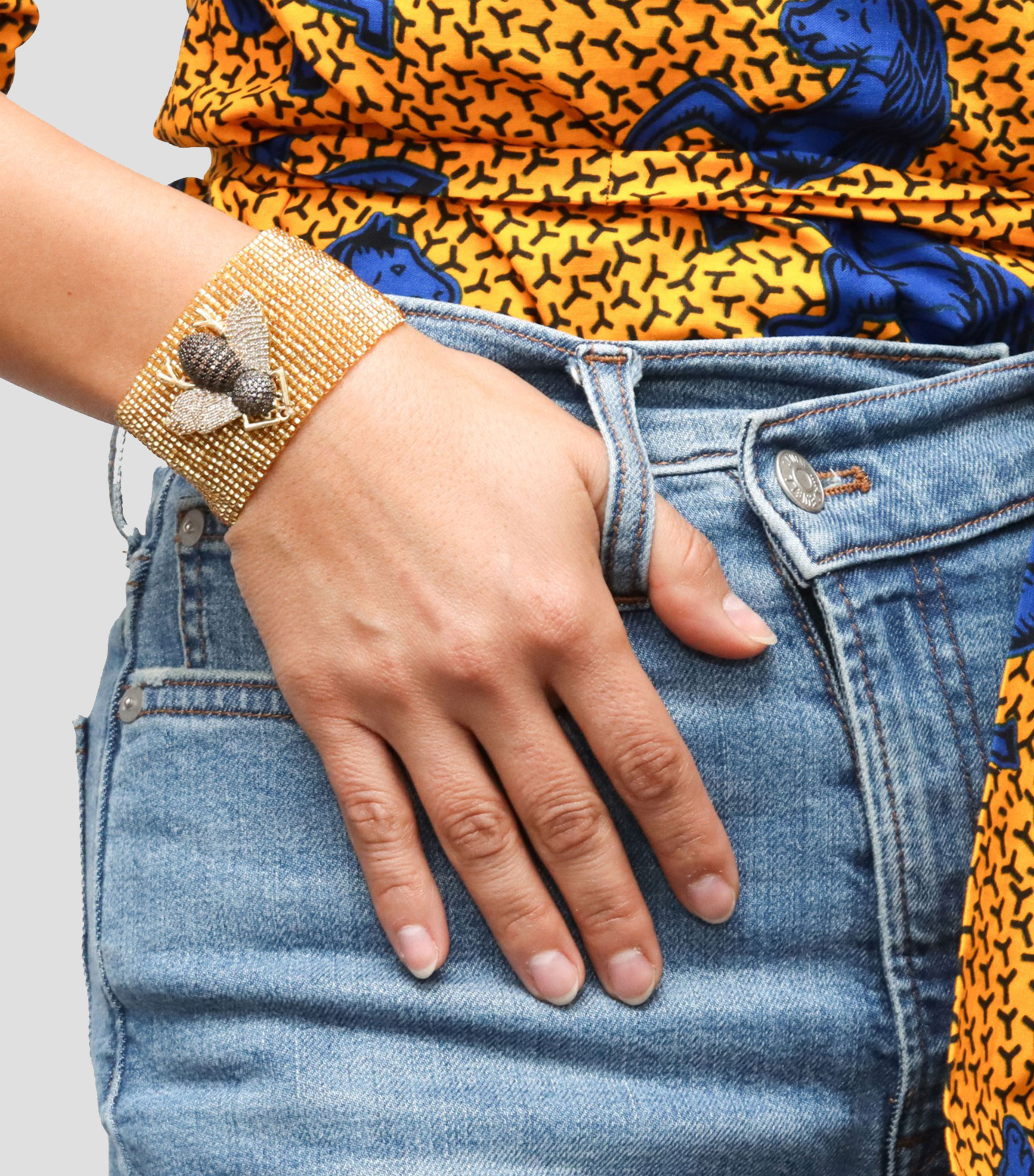 Brazalete Tejido con Dije Mujer