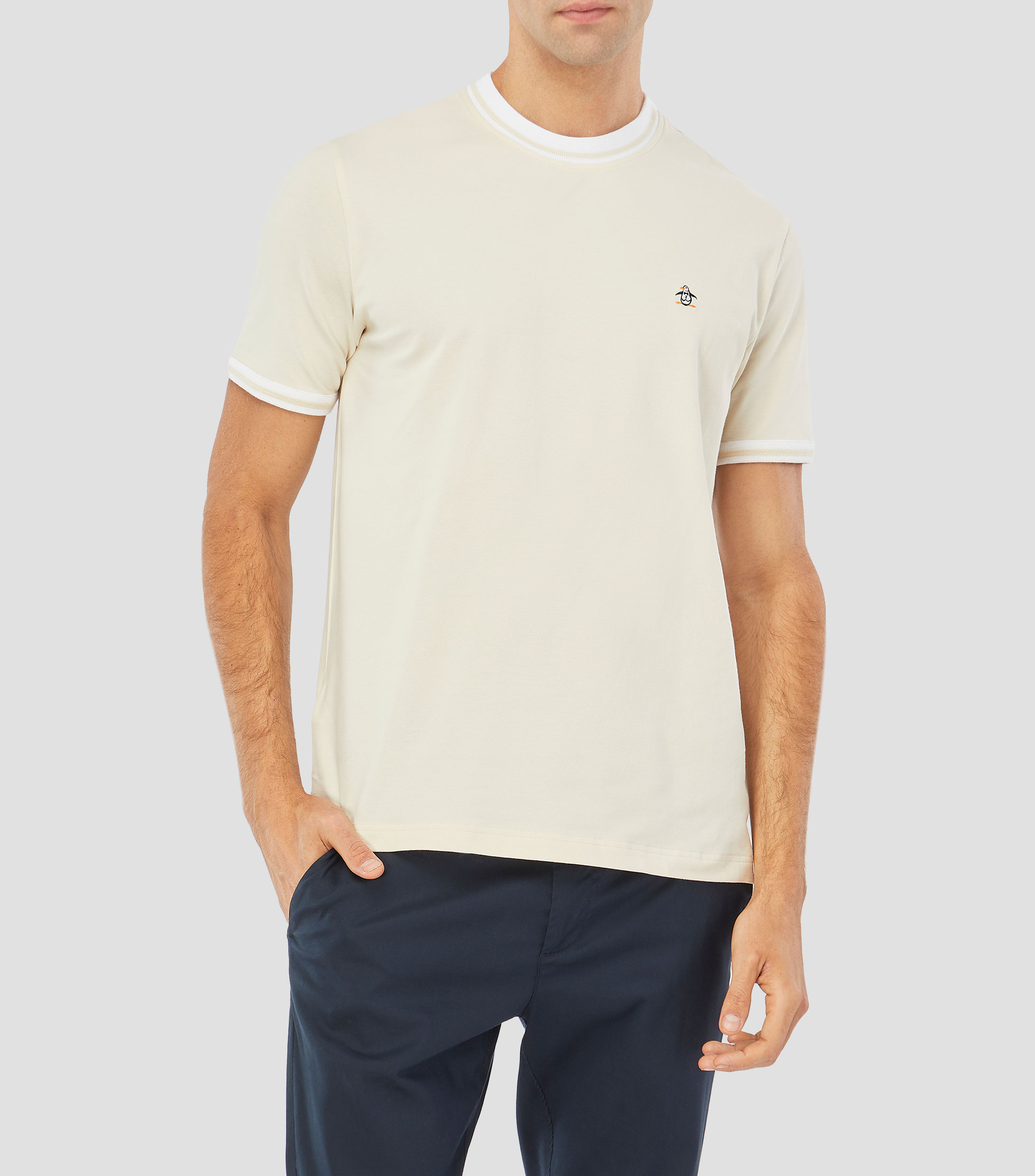 Playera cuello redondo manga corta lisa Hombre