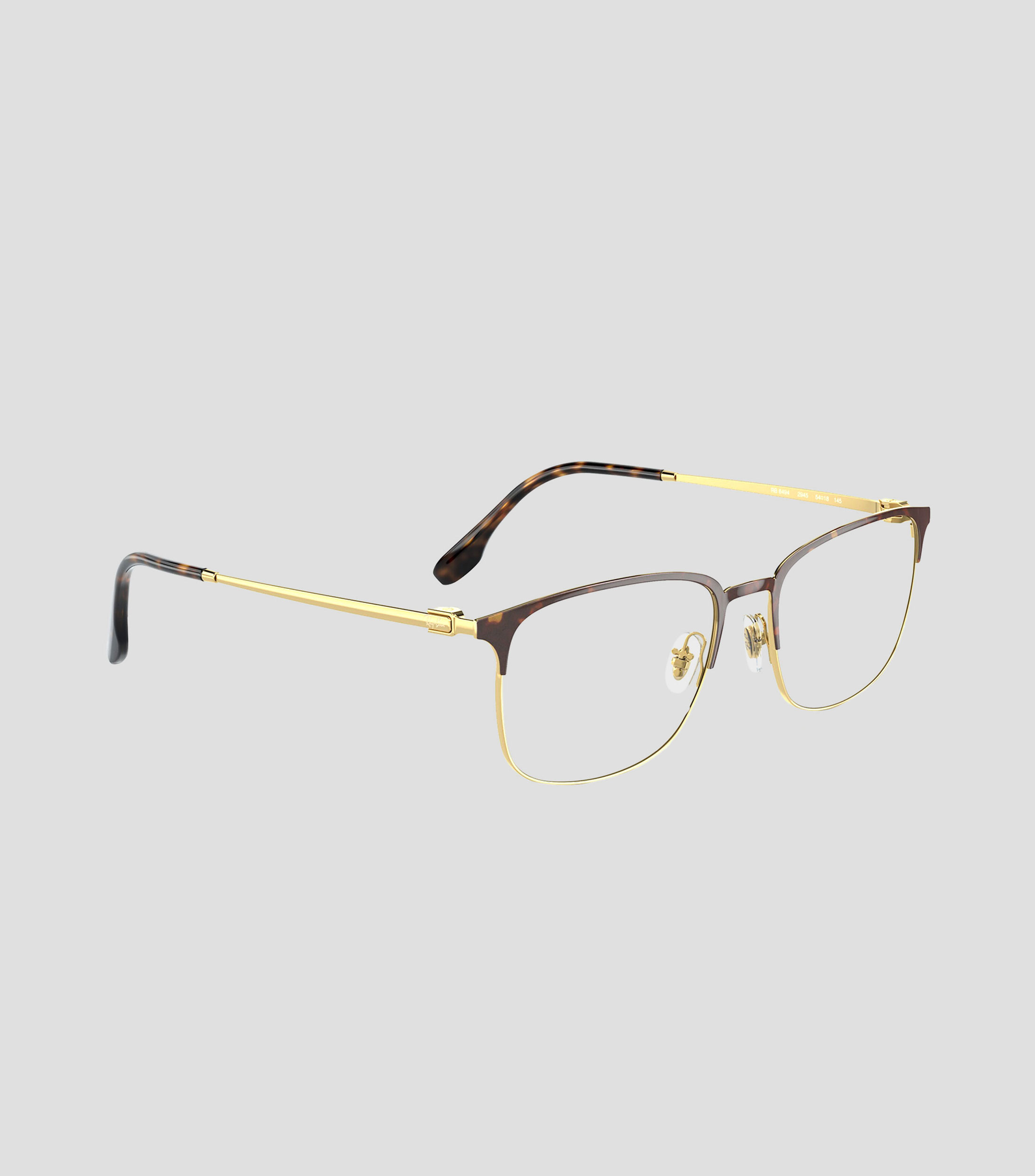 Lentes oftálmicos rectangulares Dorado Hombre