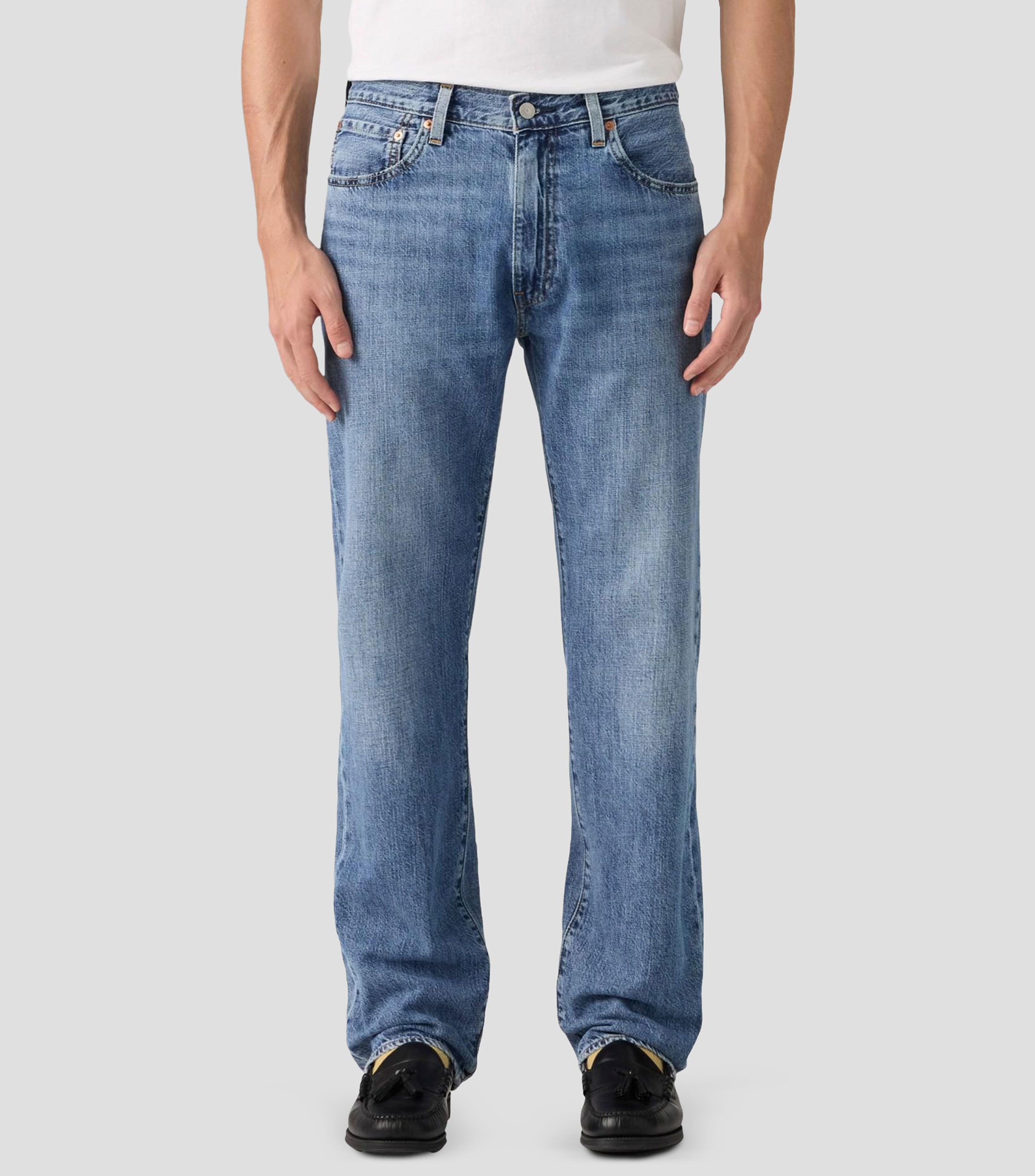 Jeans Relaxed liso Hombre