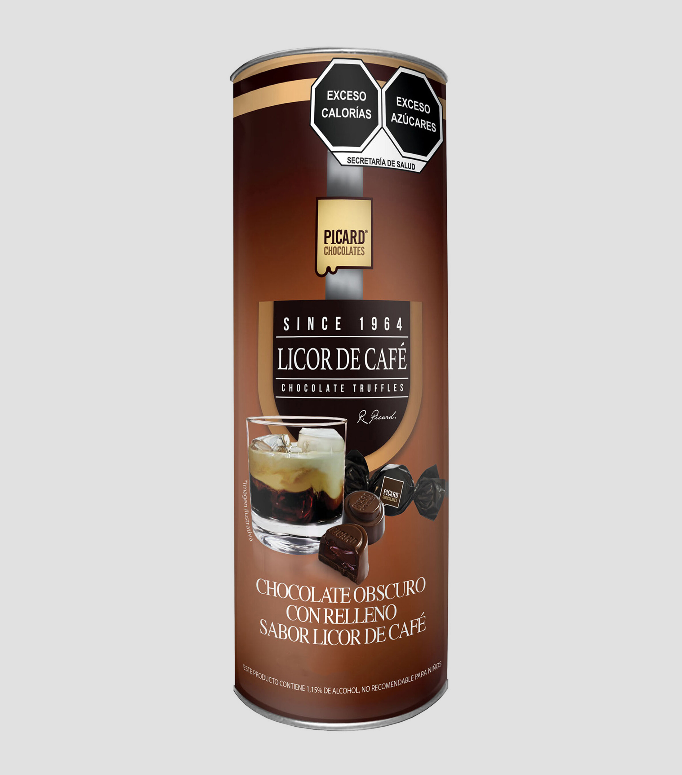 Chocolate Oscuro con Licor de Cafe, 180 gr