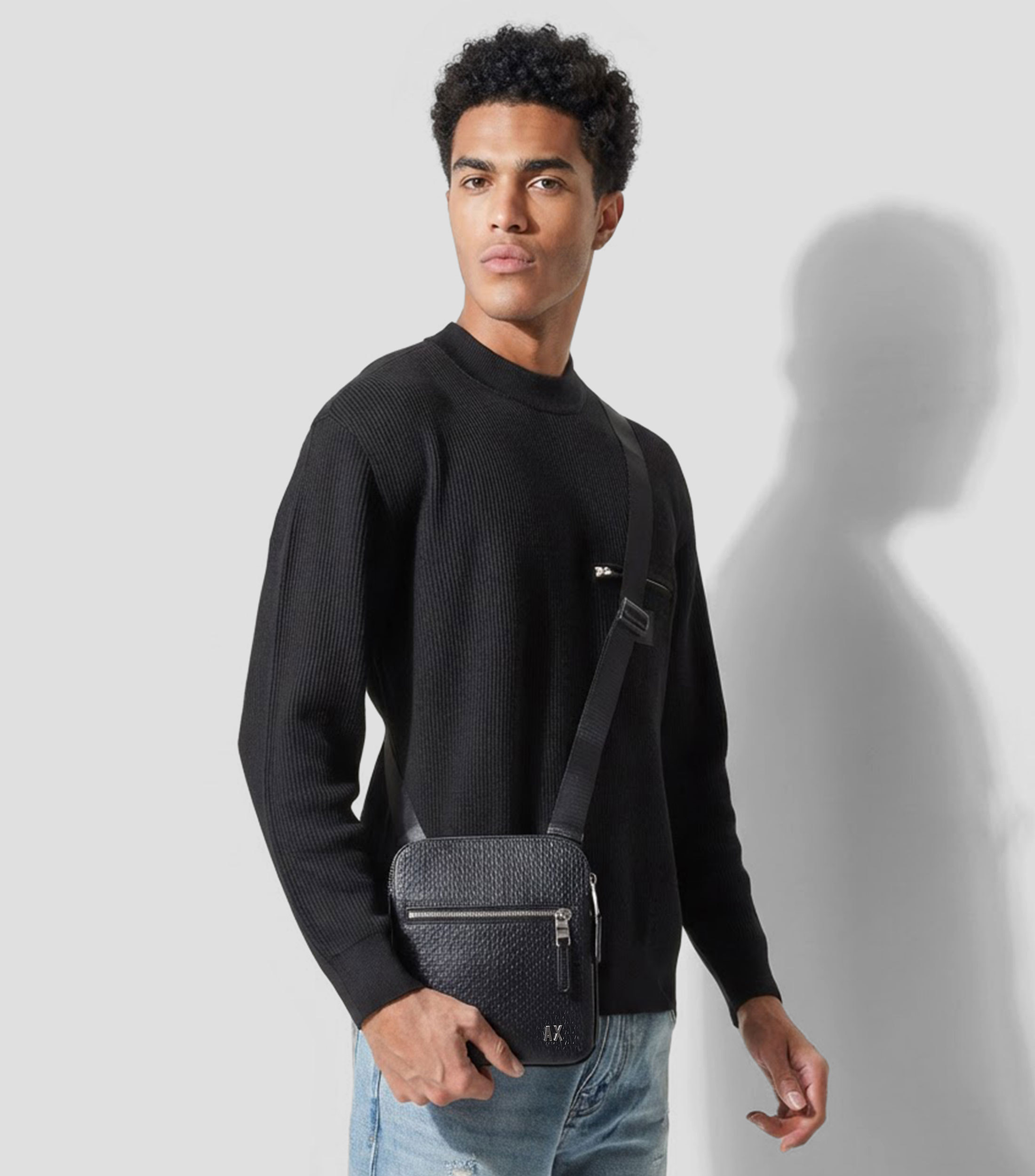 Bolso Messenger Estampado Hombre