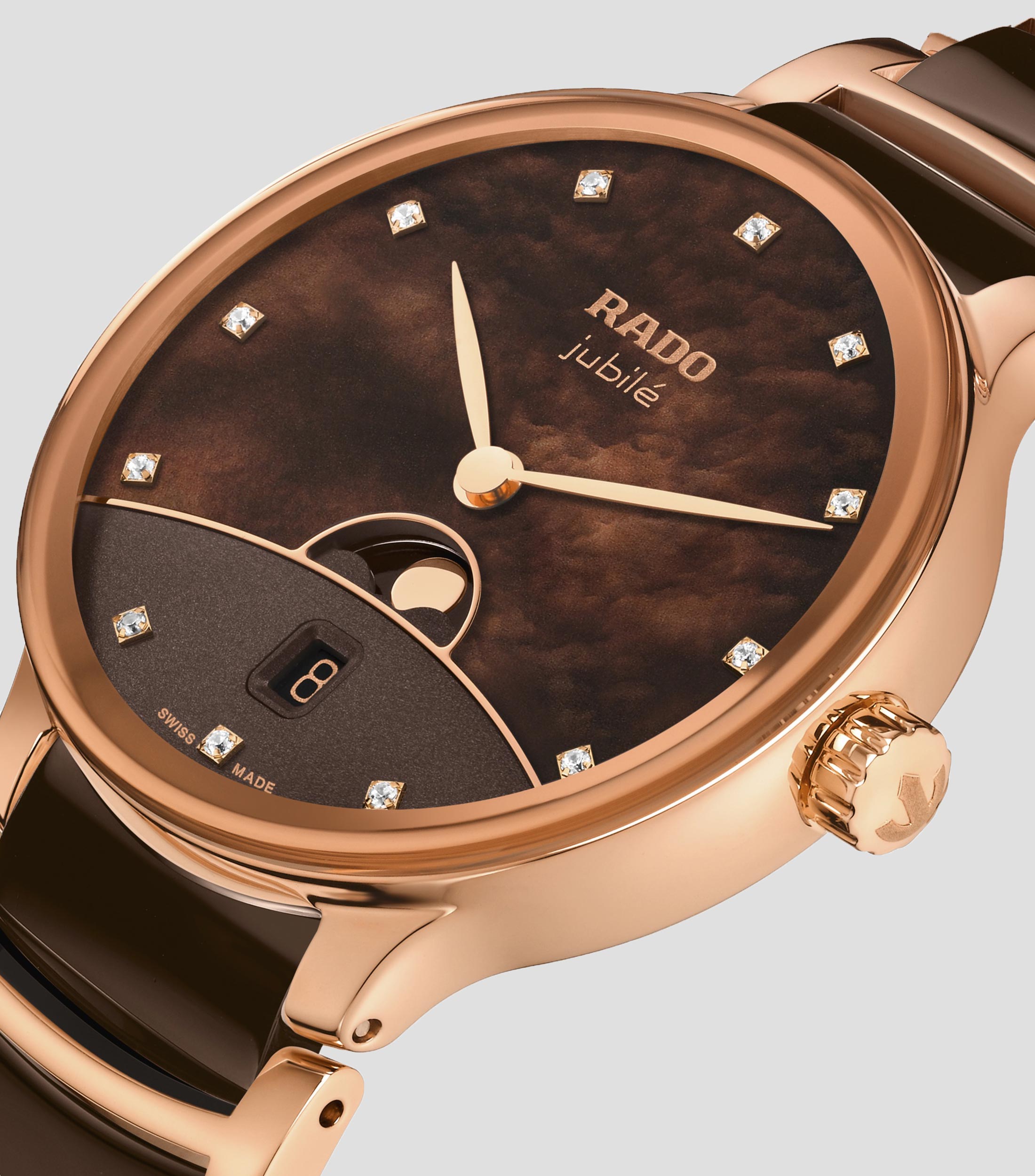 Reloj para Hombre Centrix Moonphase casual dorado