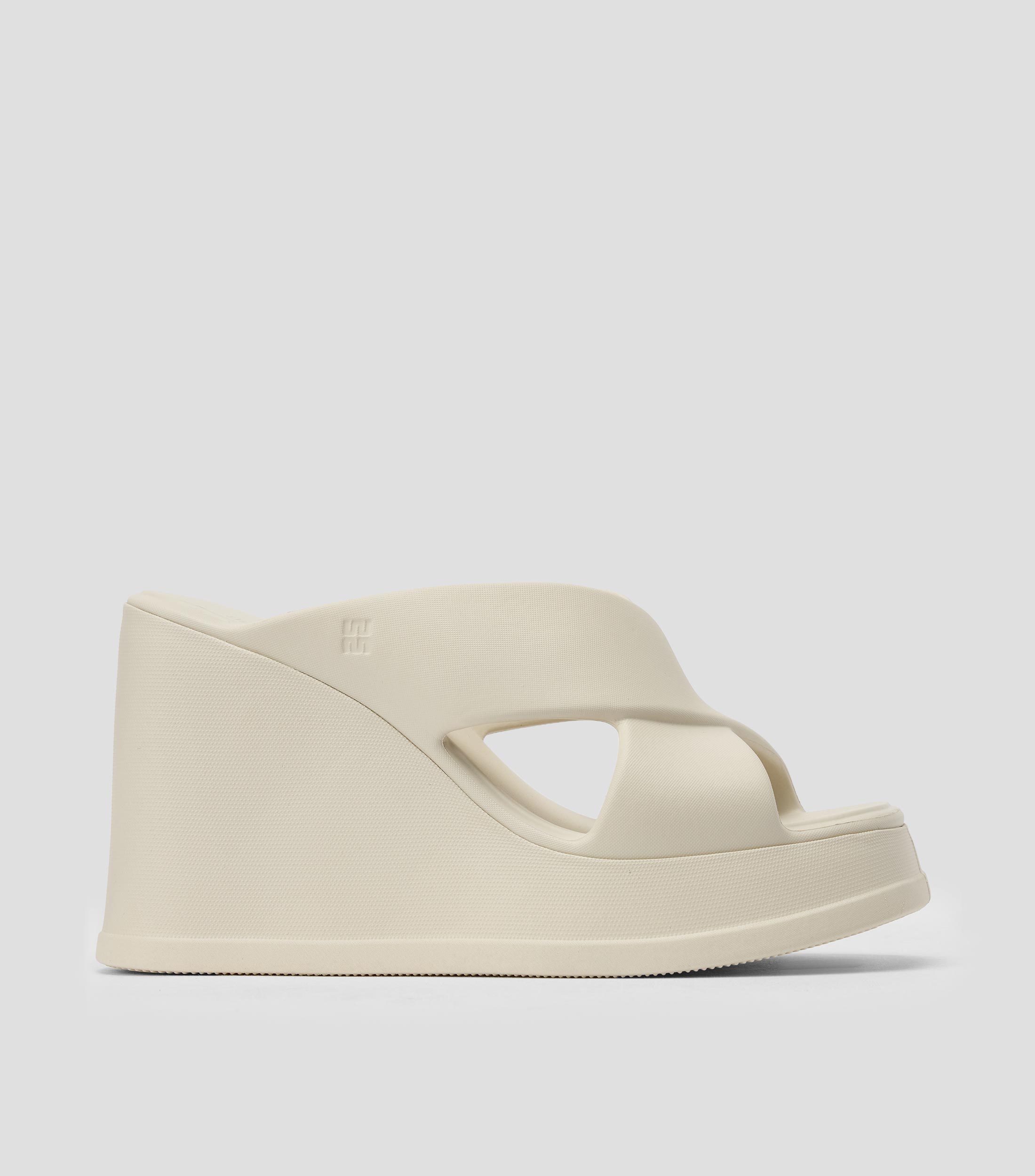 Zapatillas slip on de tacón alto ancho Mujer