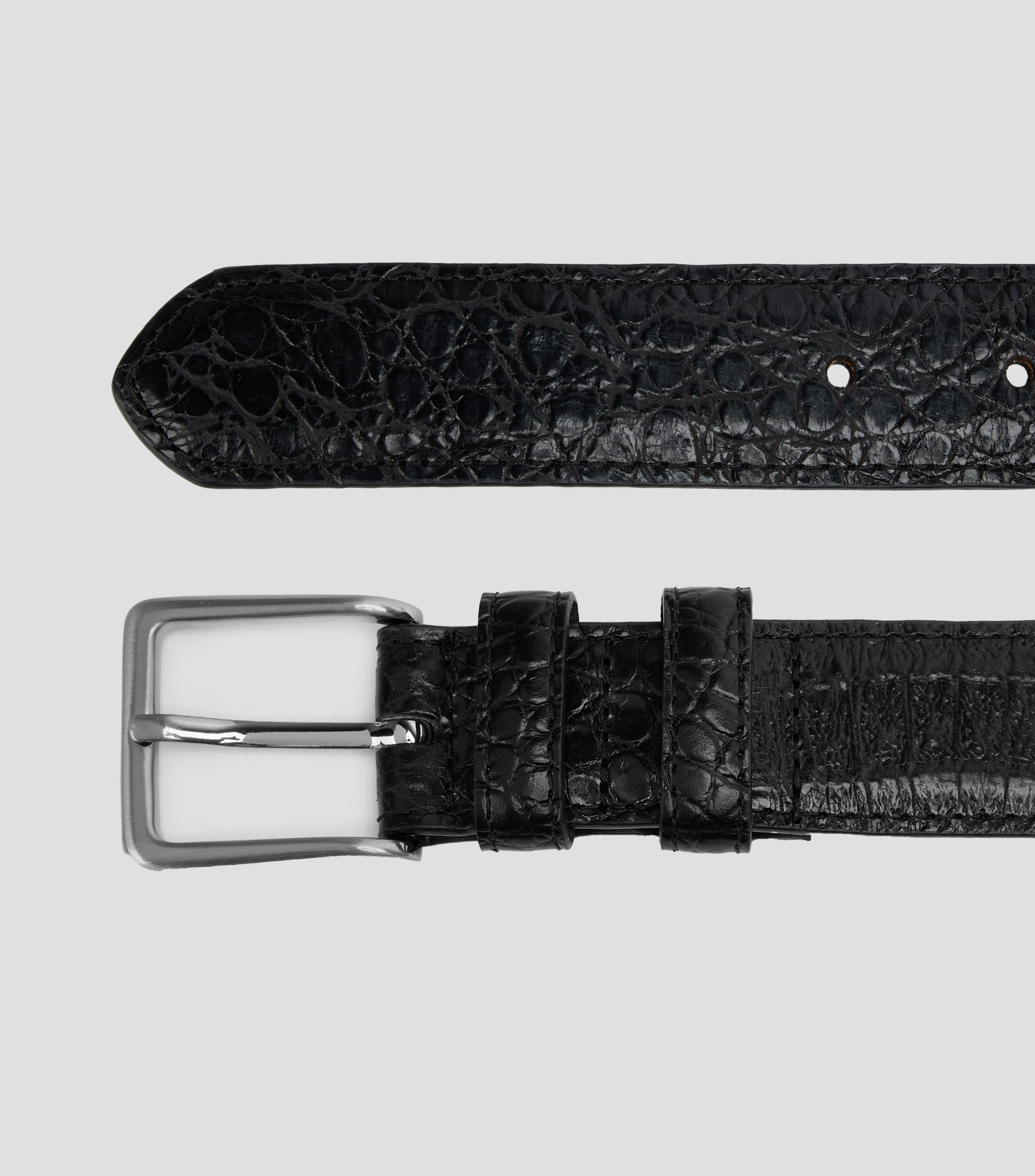 Cinturón casual liso con detalle texturizado Mujer