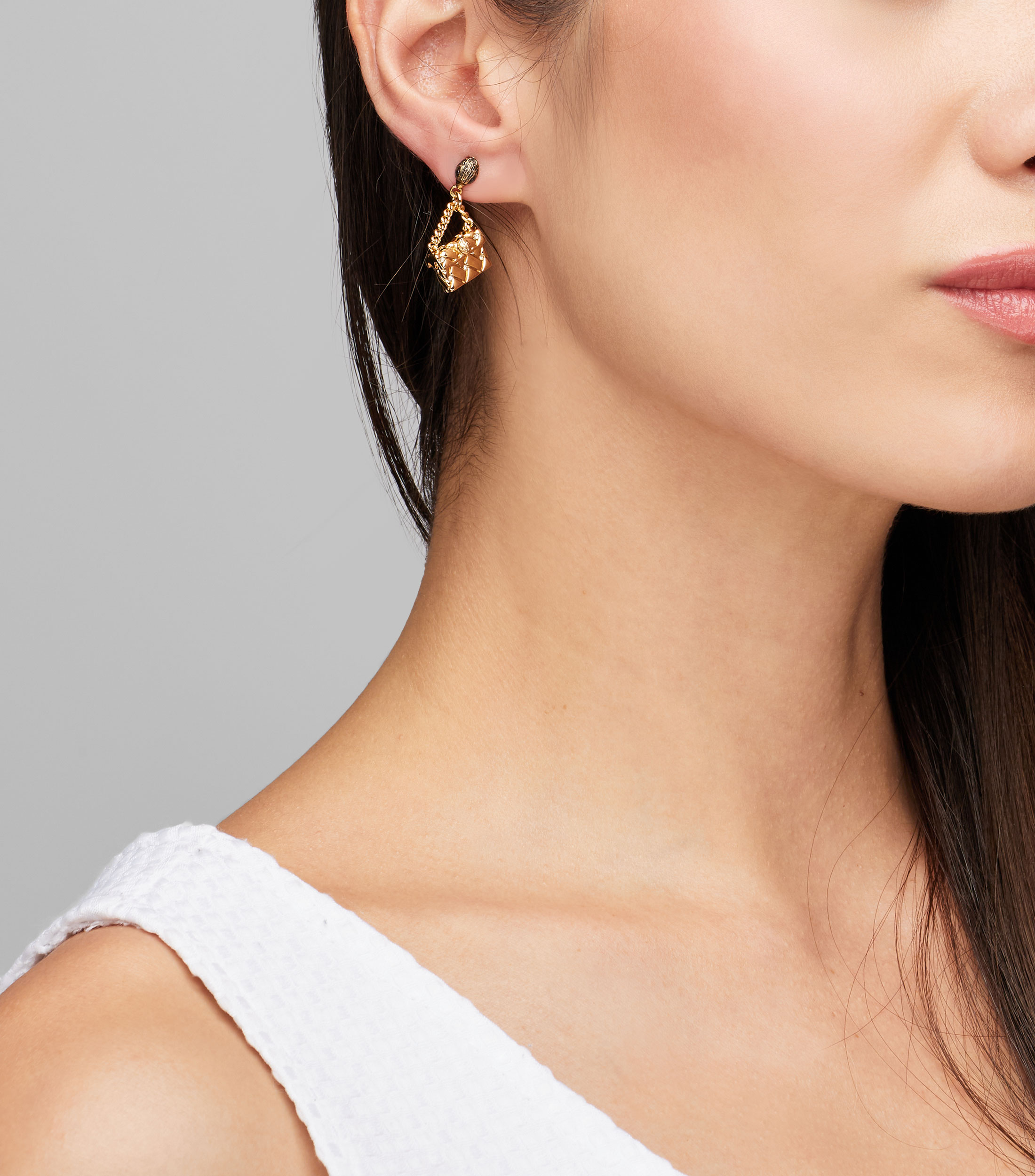 Aretes Kensington Bag con cristales Mujer