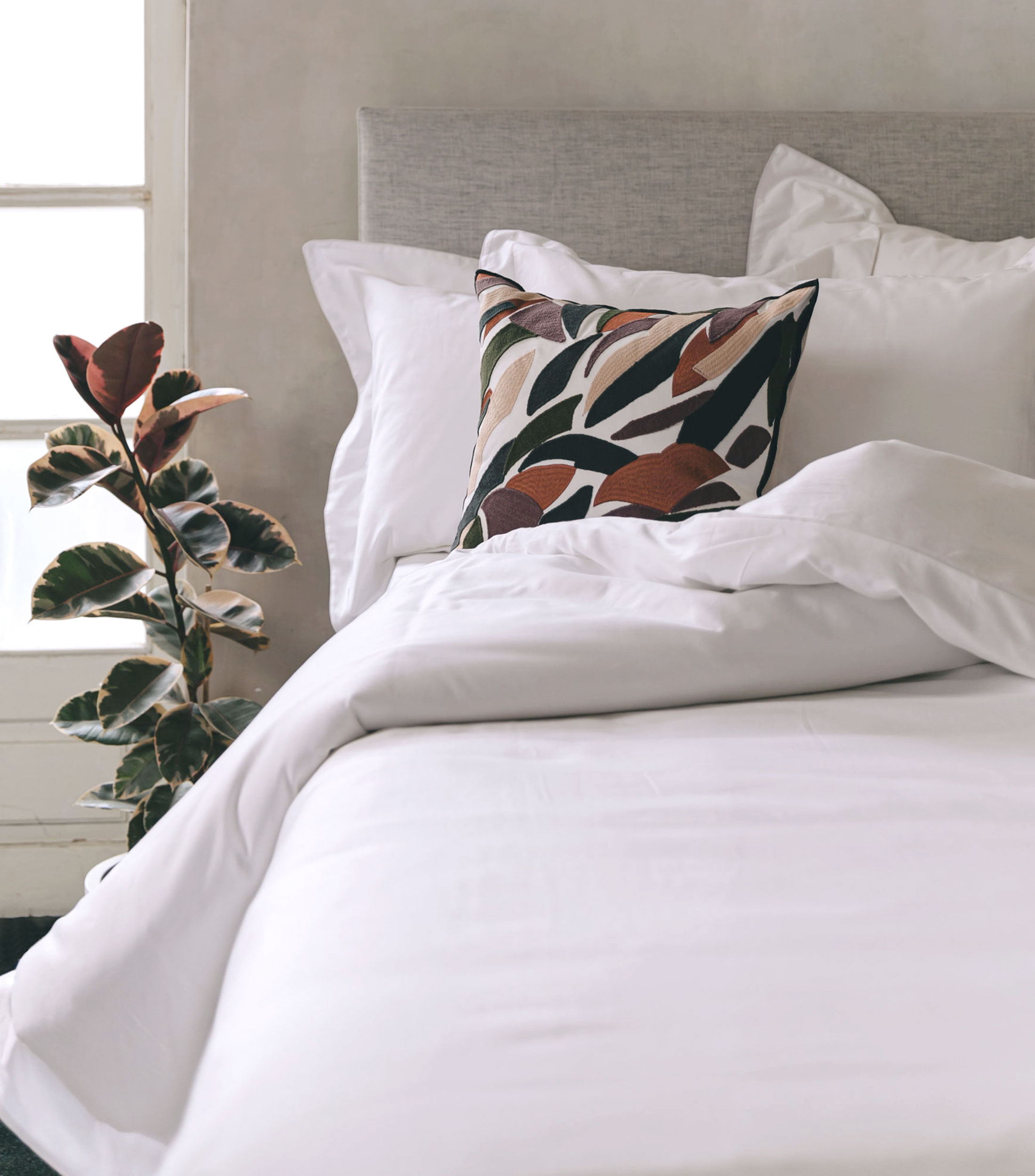 Funda para duvet Individual en algodón Garbo blanco