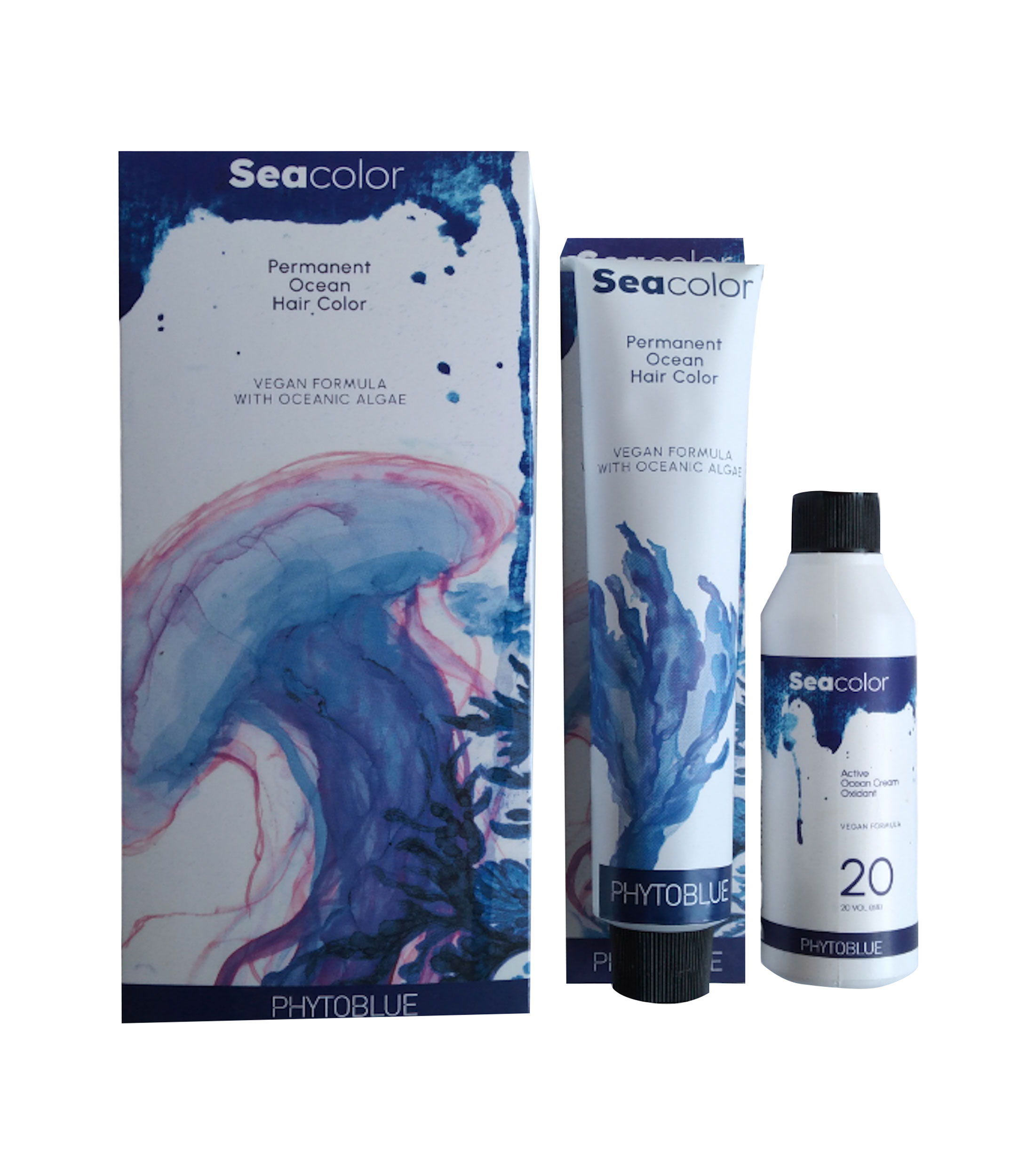 Tinte permanente para cabello Seacolor 3 Castano Oscuro, 200 ml