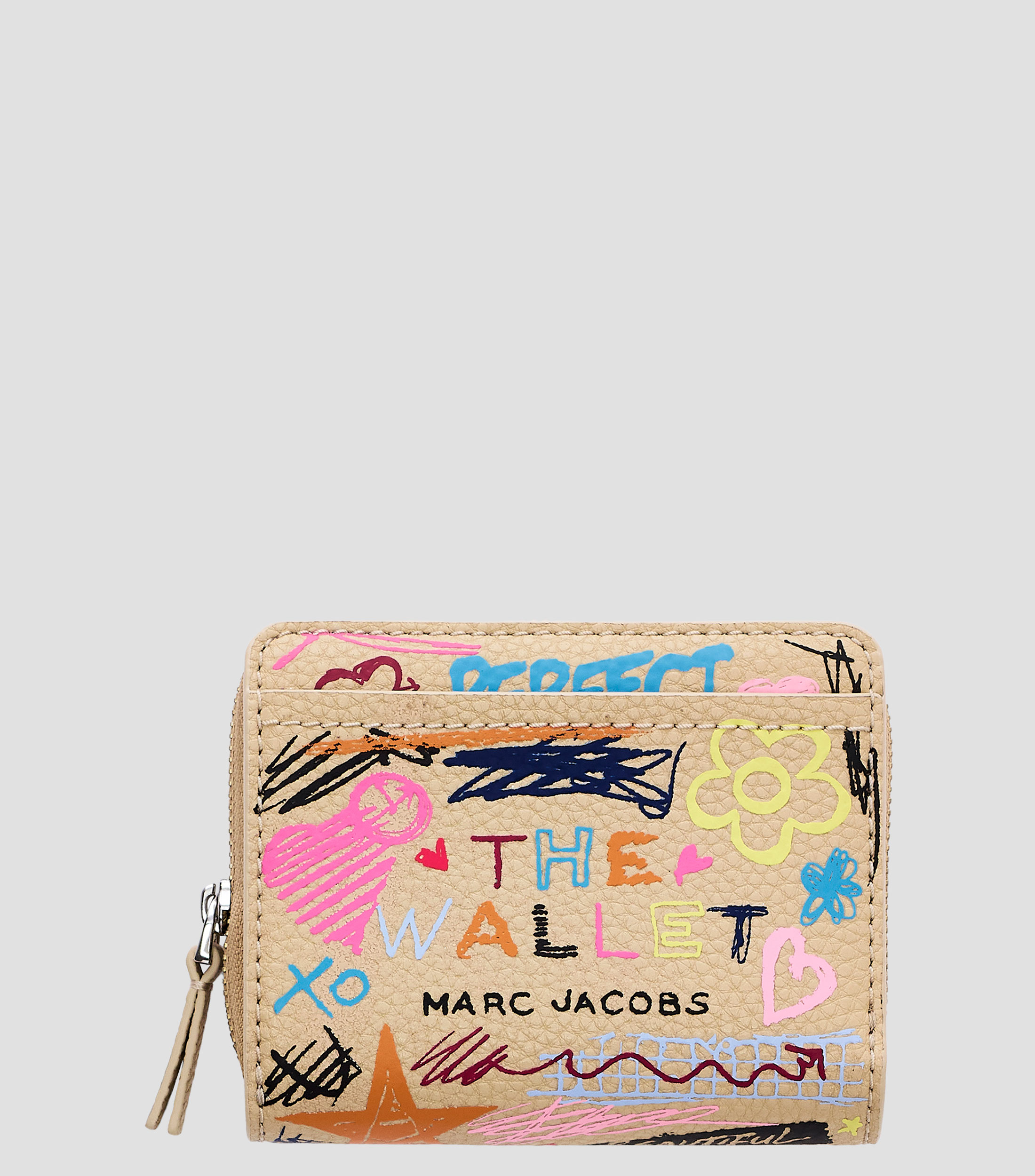 Cartera multicolor en piel Punk Scribble estampada Mujer