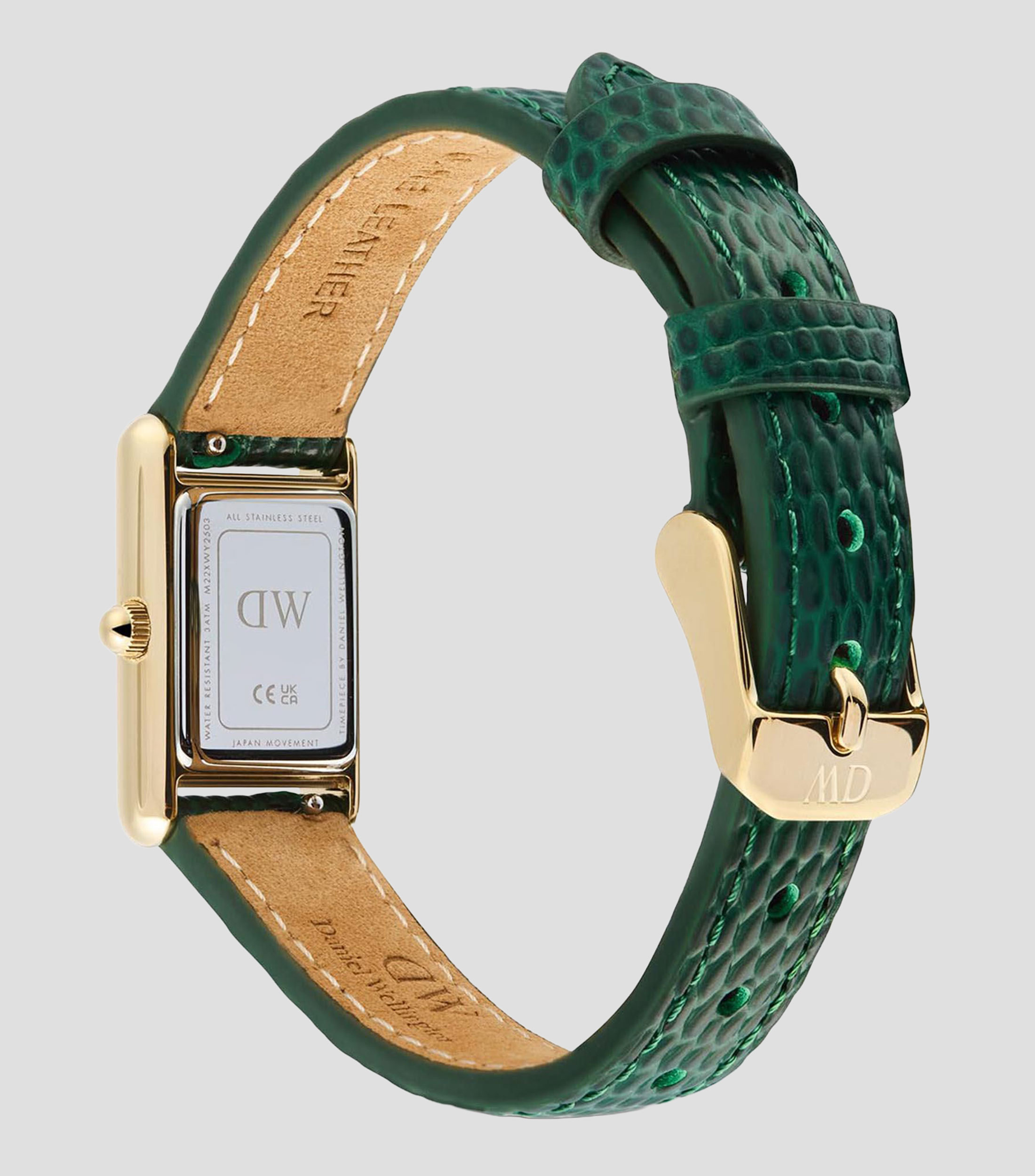 Reloj para mujer Bound Mini Rect 3 Hands casual, dorado