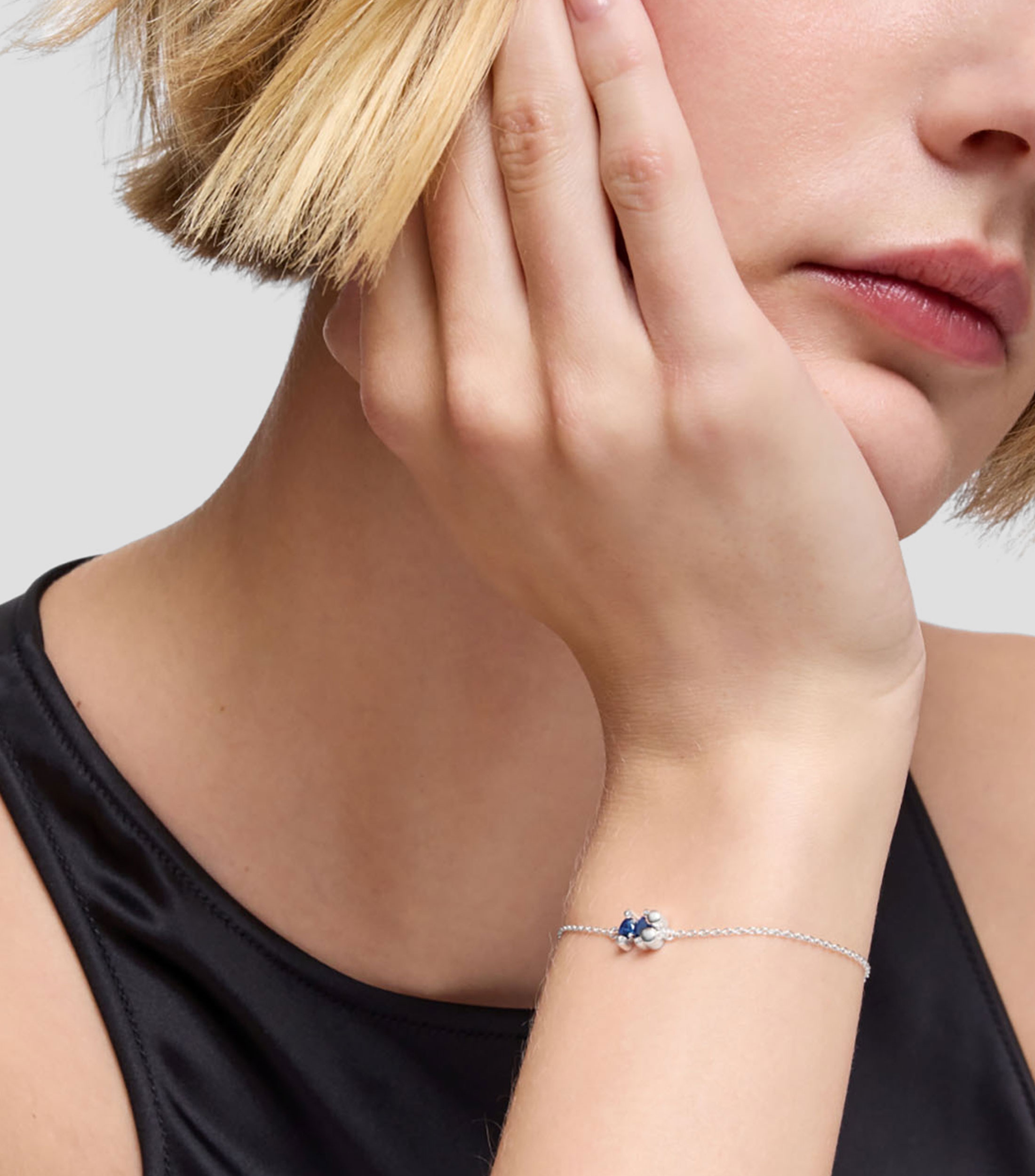 Pulsera en plata .925 con zafiro Bold Bear Mujer