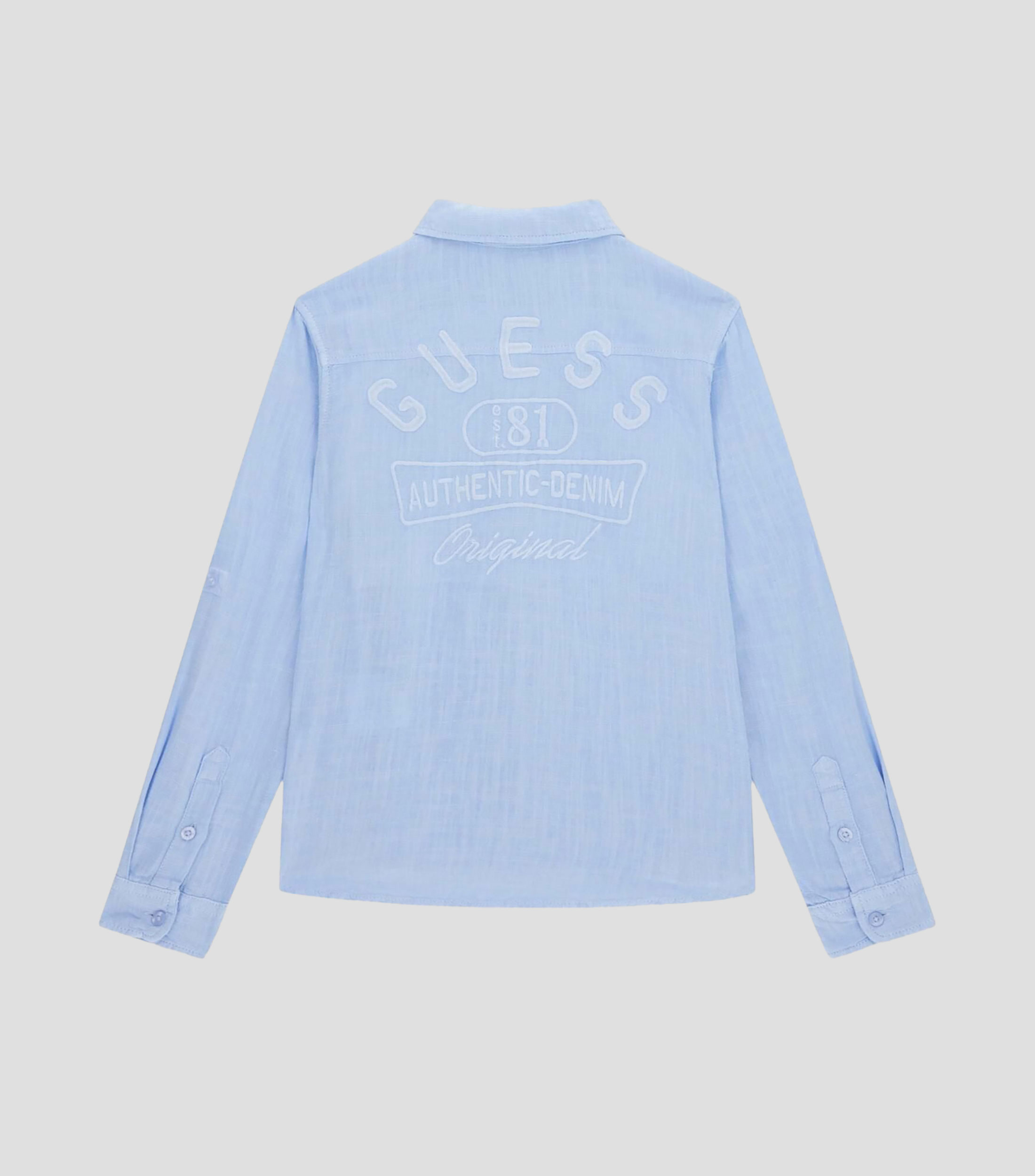 Camisa lisa con manga larga Niño