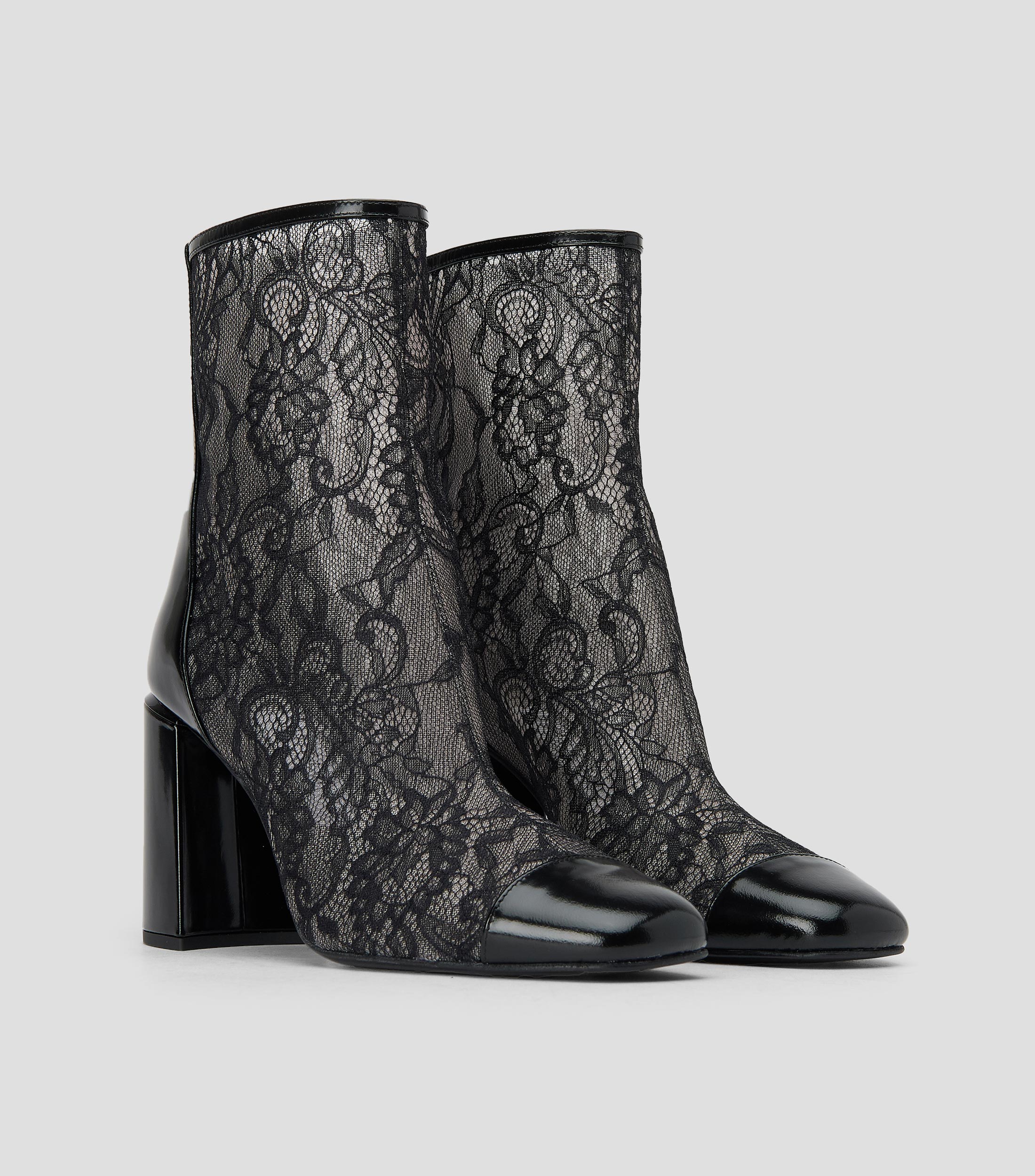 Botas combat medias Kisu con tacón alto de media luna Mujer