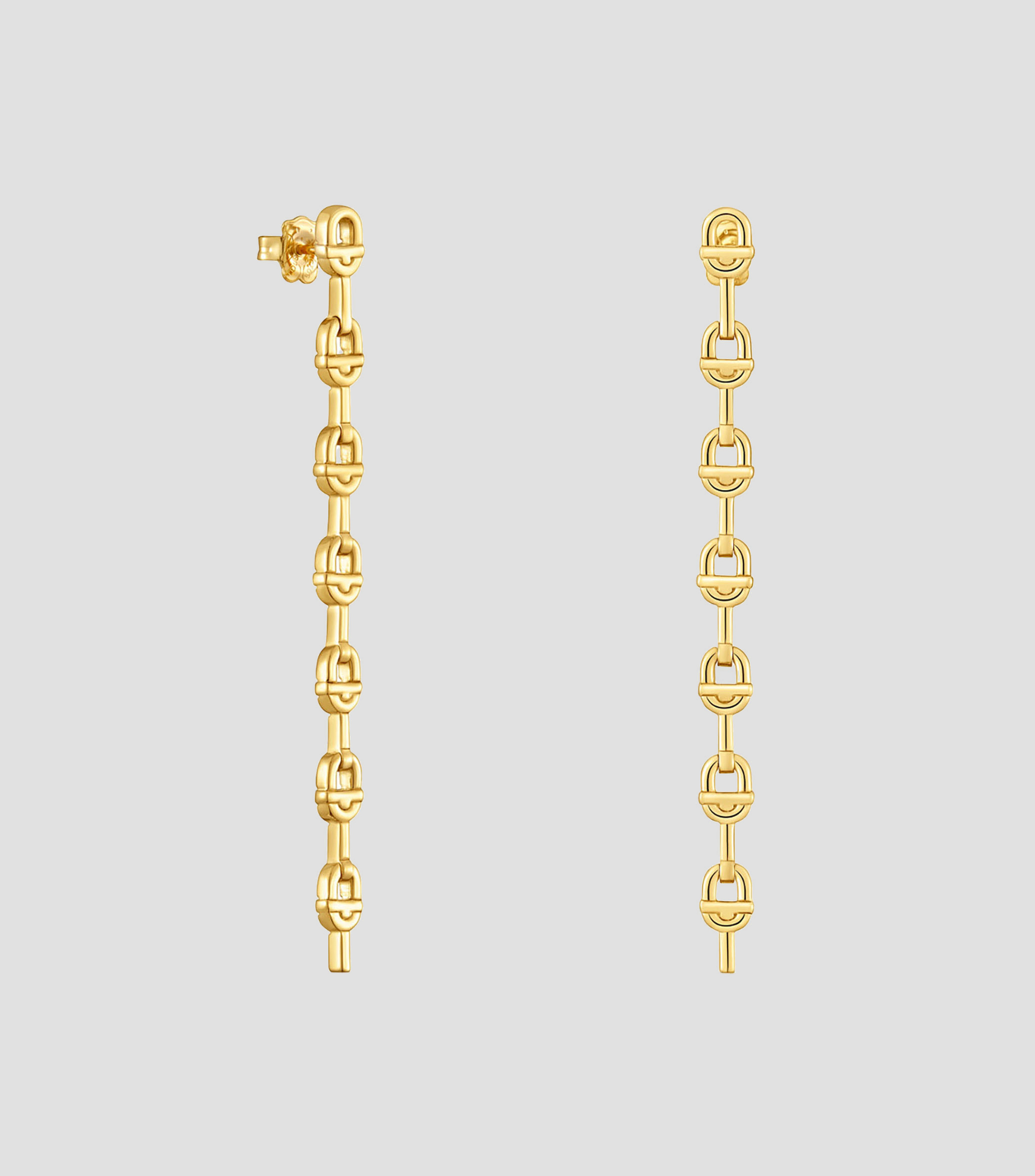 Aretes de plata alargados Mujer