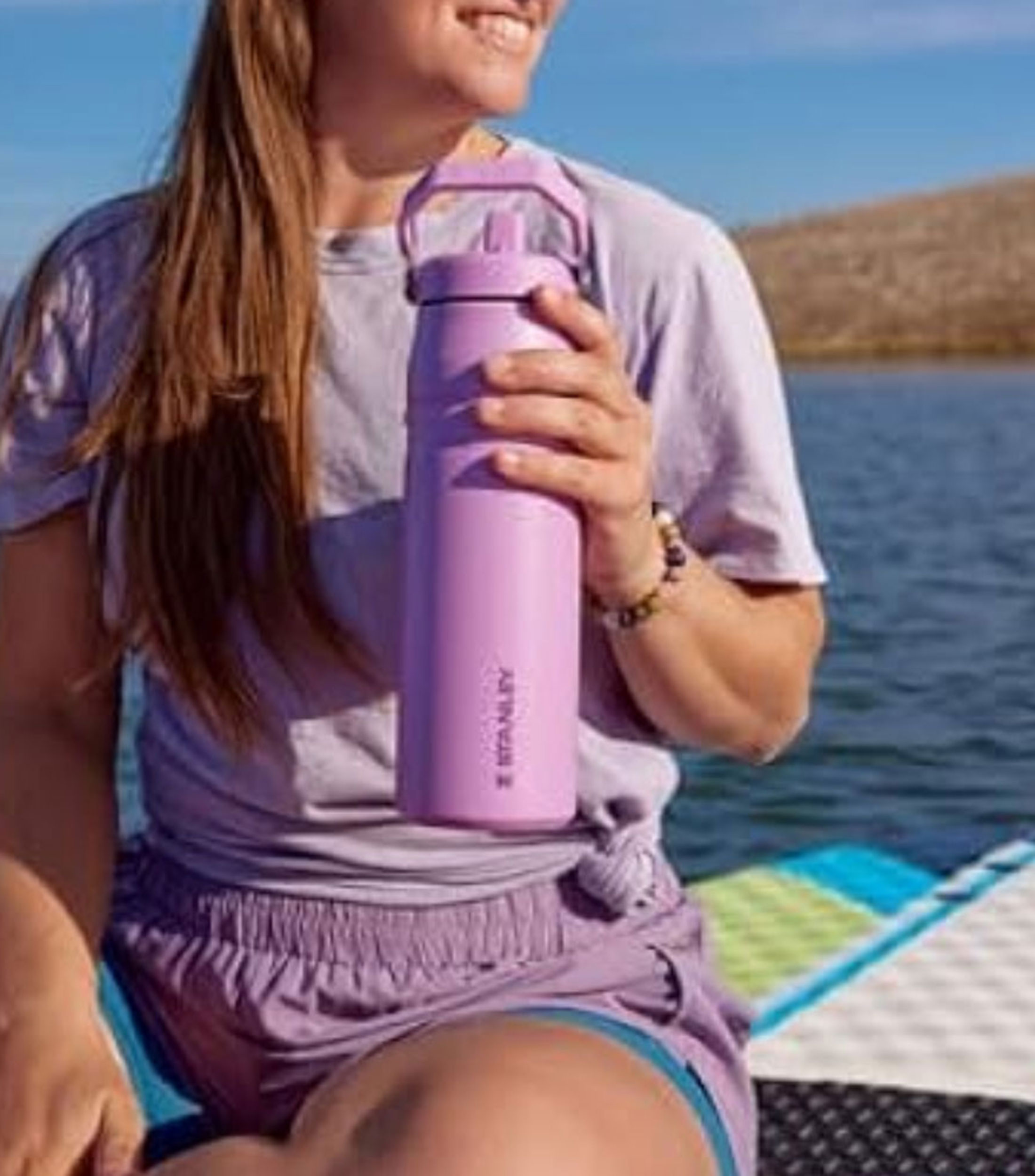 Termo Stanley Iceflow Aerolight Flip Straw Lilac Acero inoxidable, 1 L