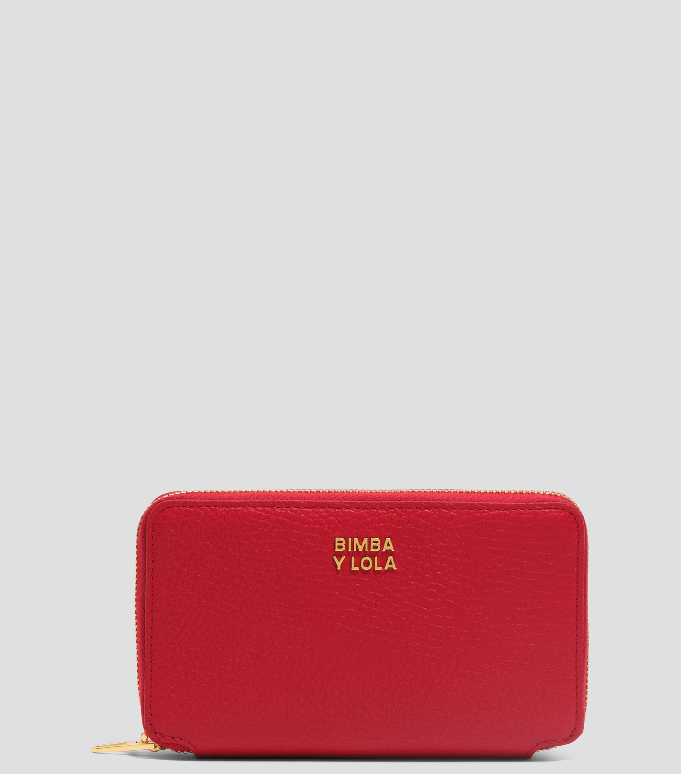 Cartera horizontal mediana piel roja Mujer