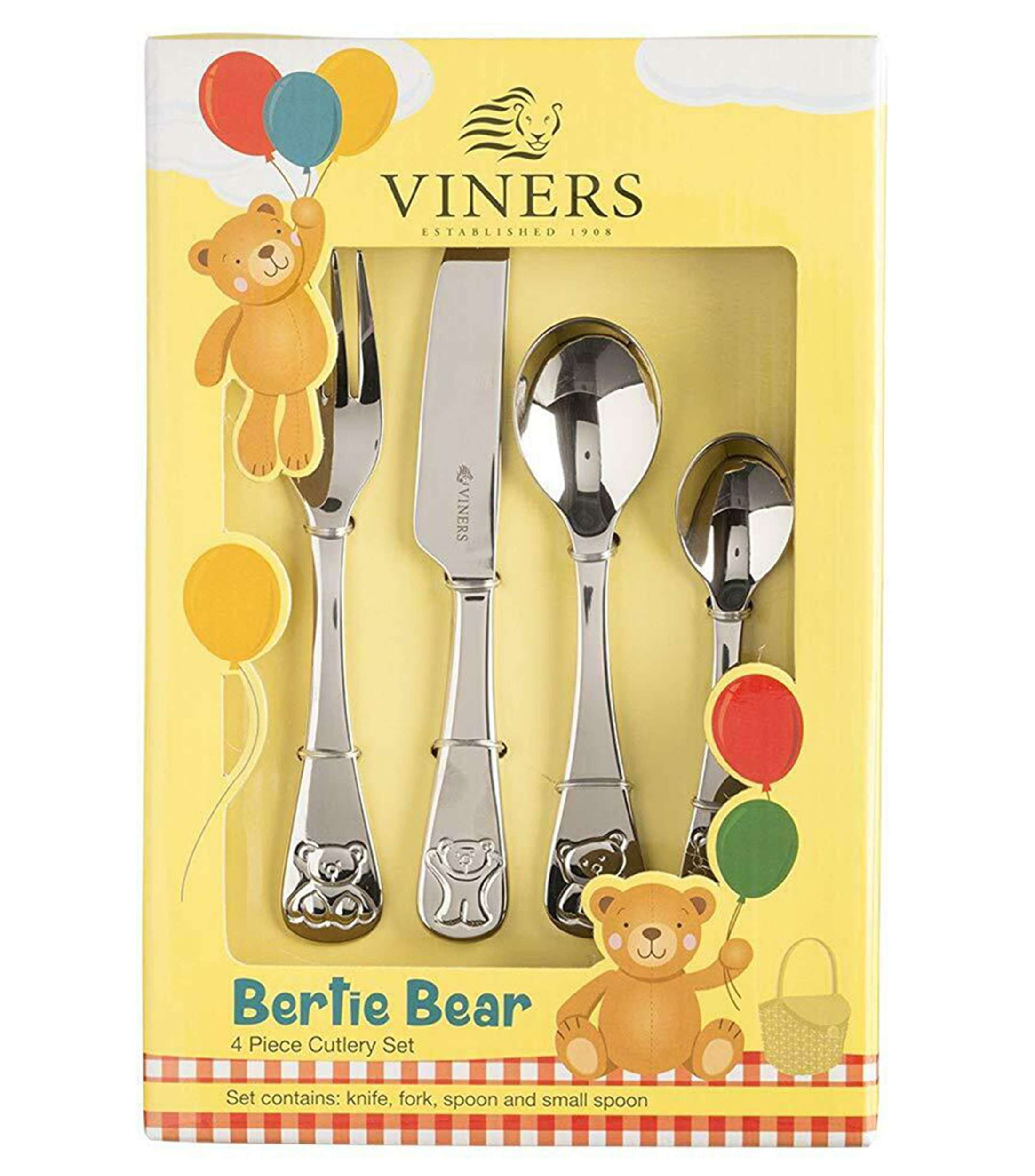 Set de Cubiertos para Bebé 4 Piezas Bertie Bear
