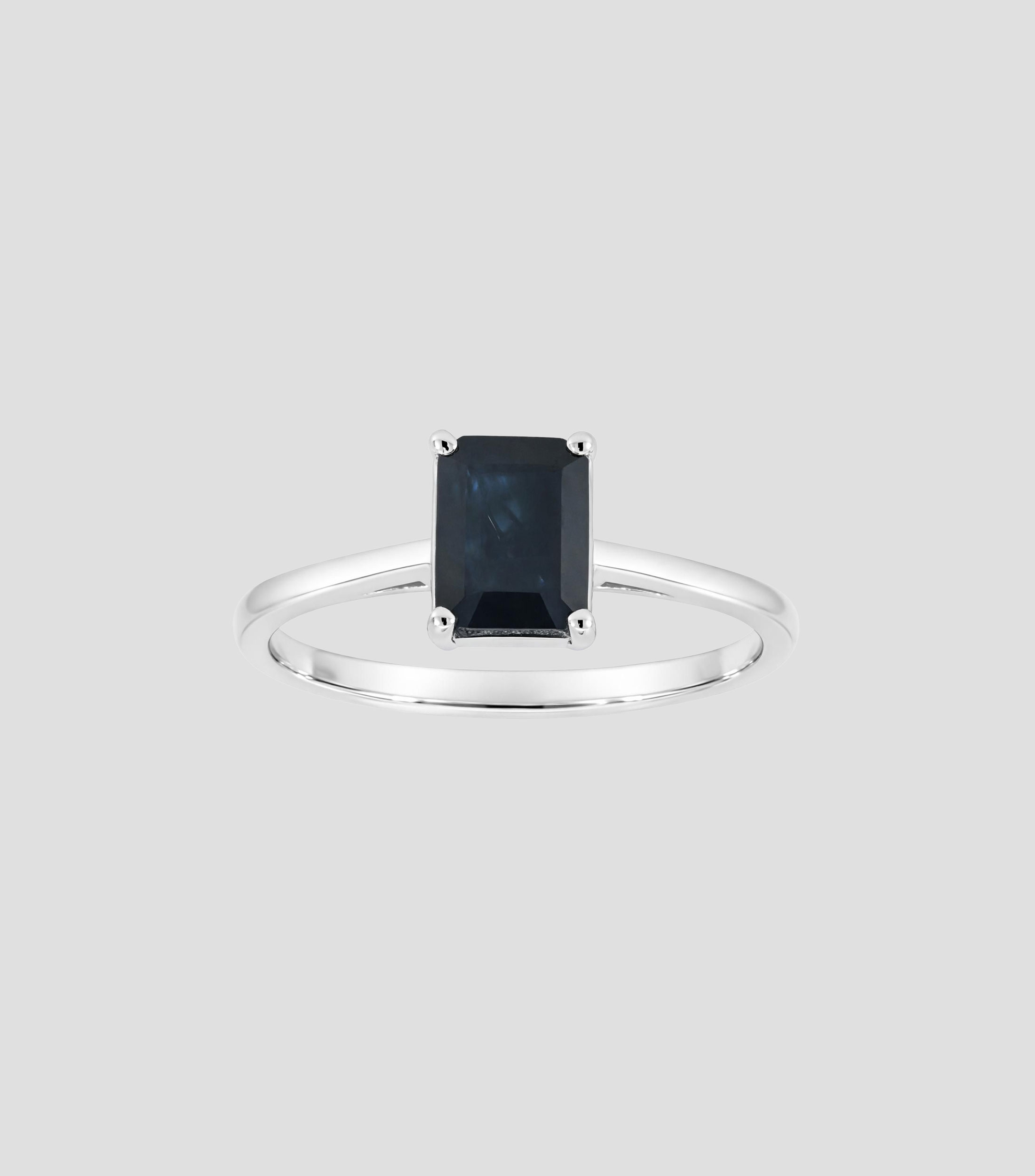 Anillo en Oro de 14 Kilates con Zafiro Mujer