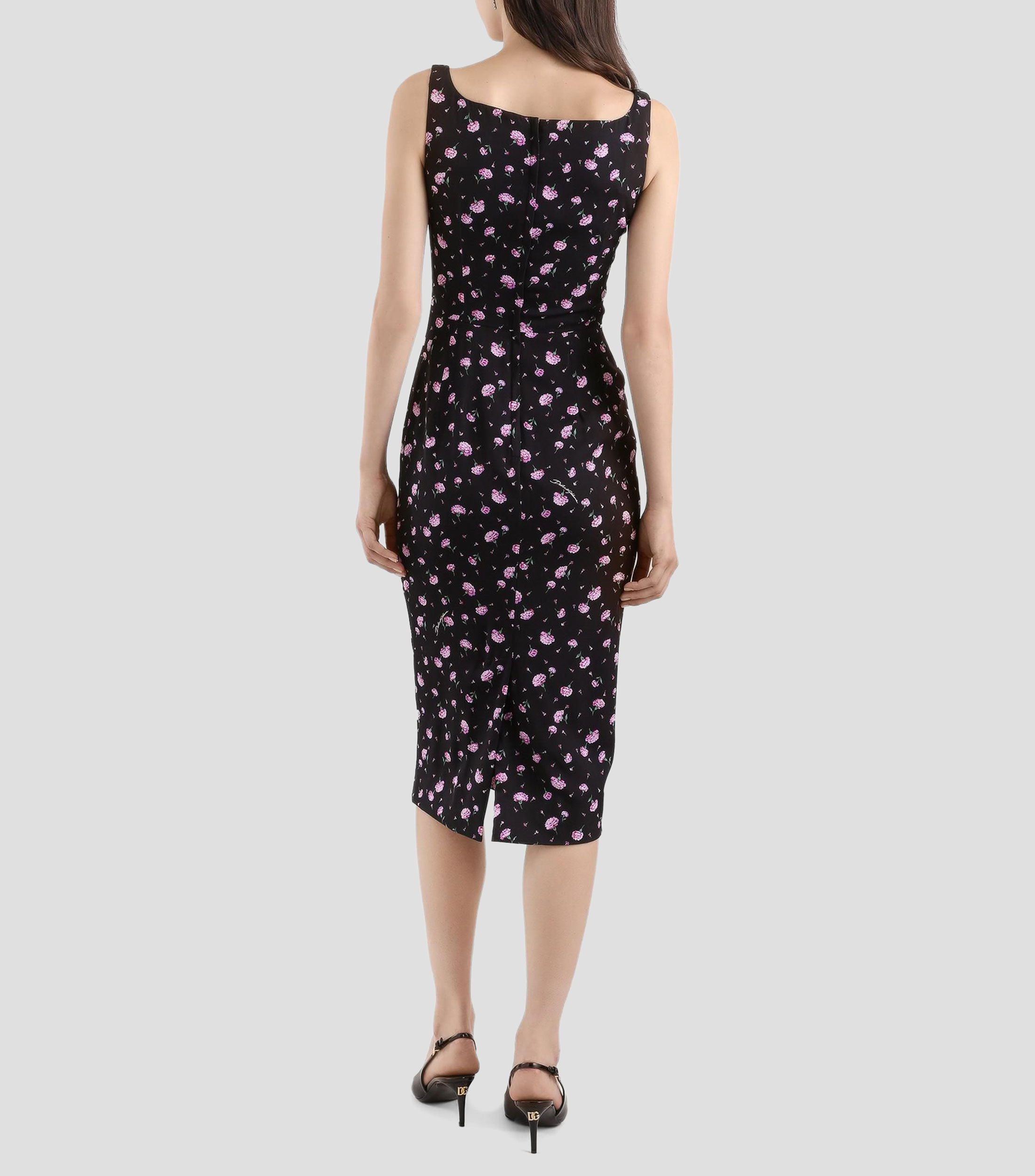 Vestido midi estampado Mujer