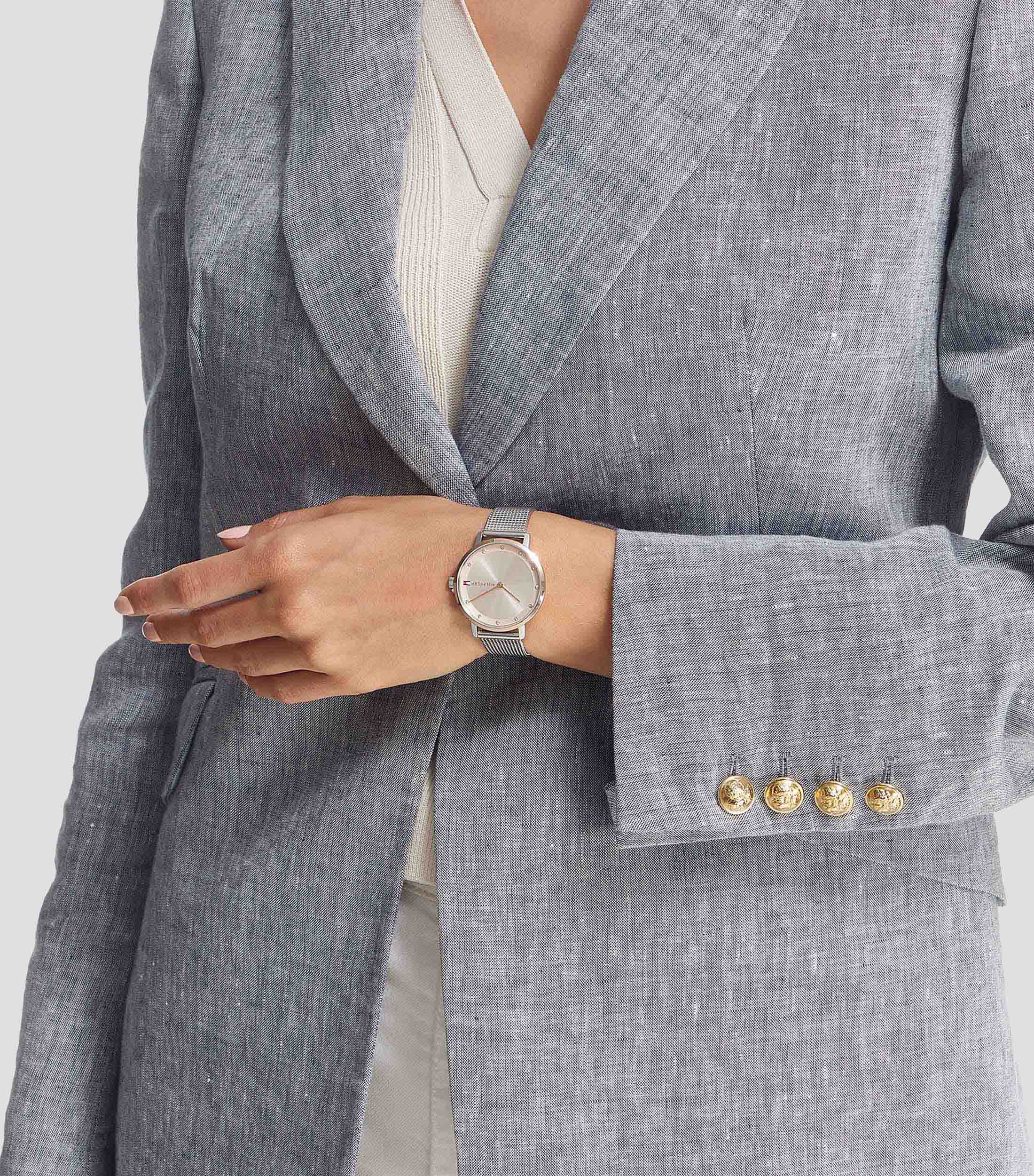 Reloj para Mujer Pippa Casual, Rosa, Plateado