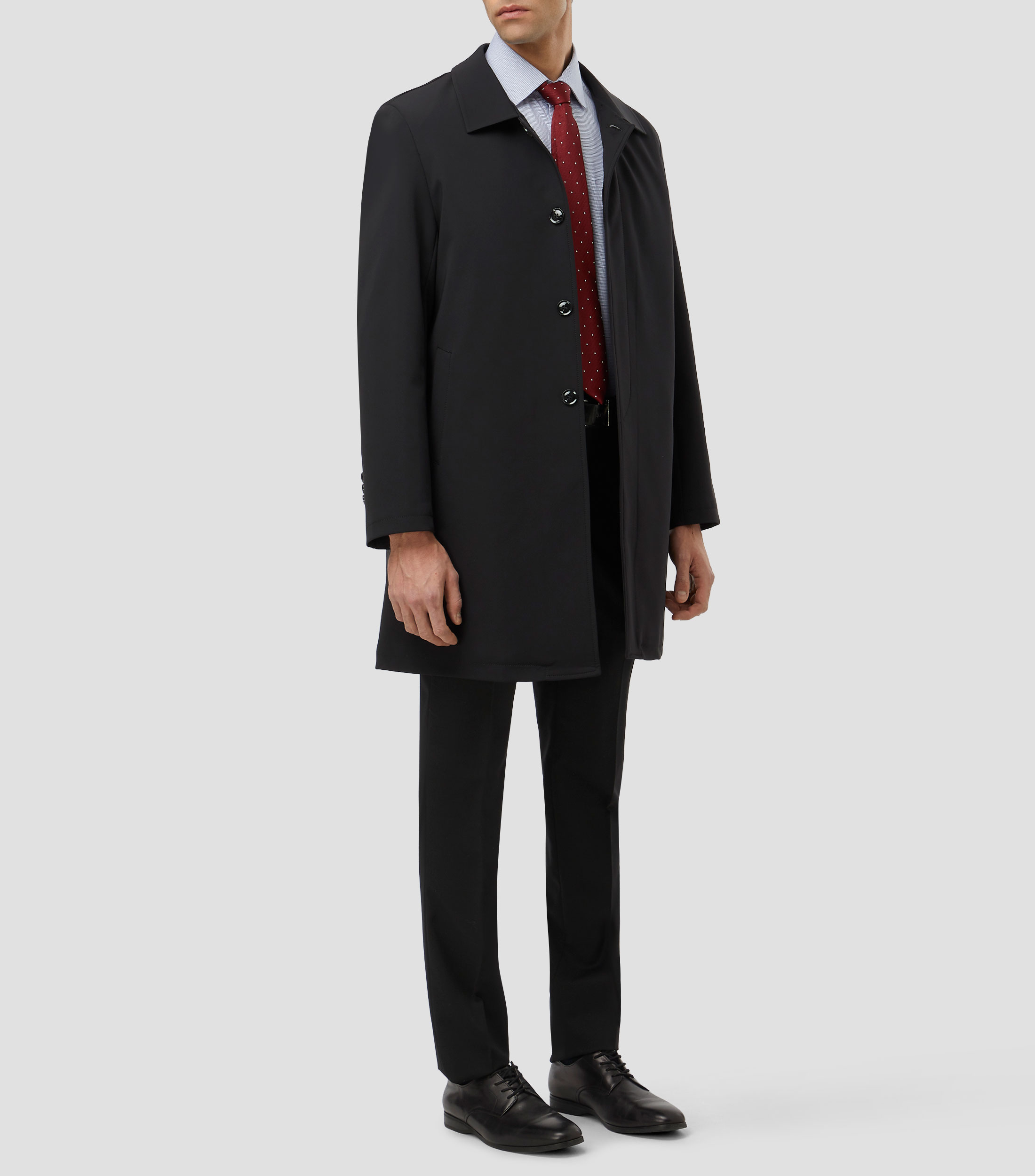 Gabardina tres cuartos con botonadura Hombre